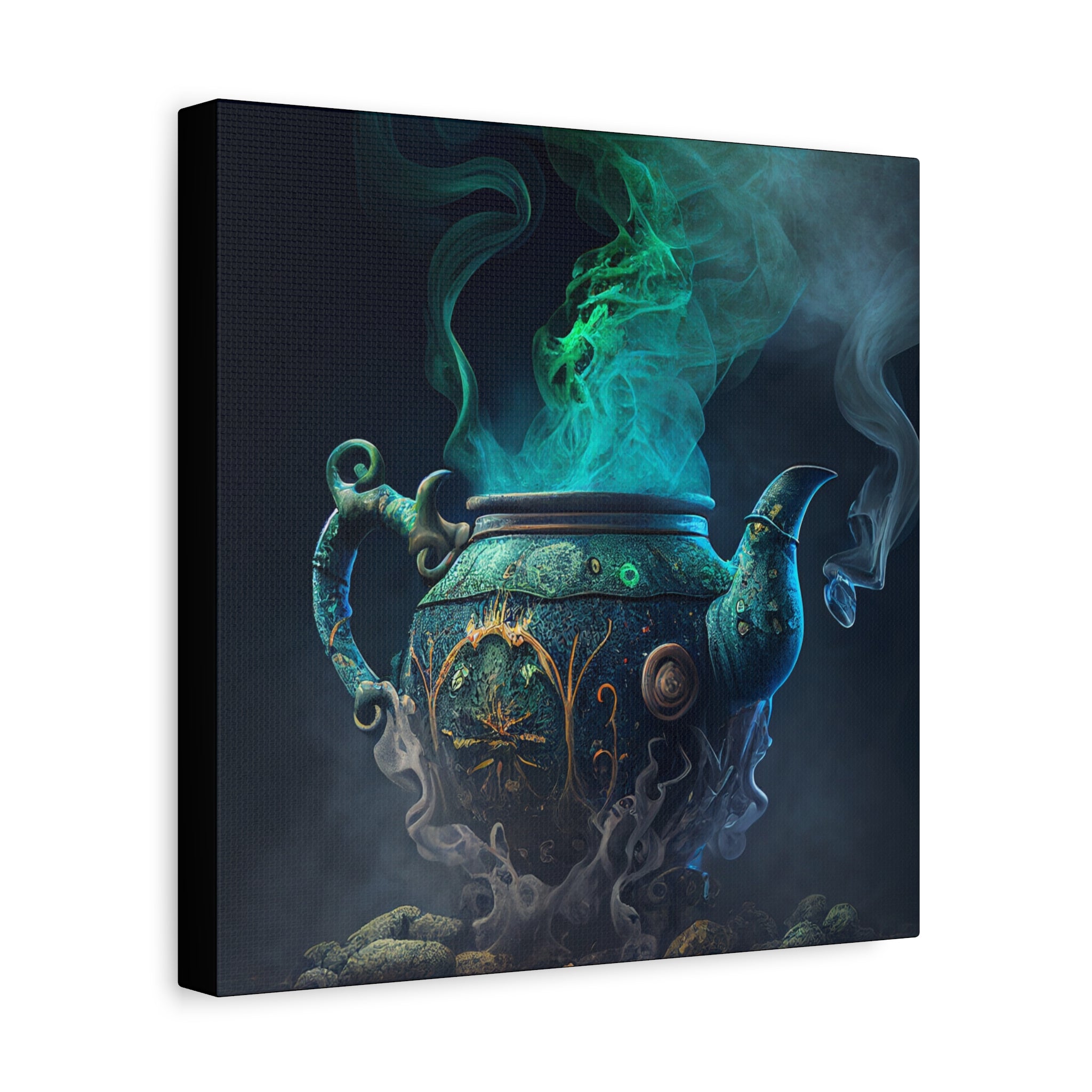 Brewing - Mystical Teapot Canvas Art, Enchanted Kitchen Decor, Witchy Home Decor, Magical Wall Art, Gift for Tea Lovers