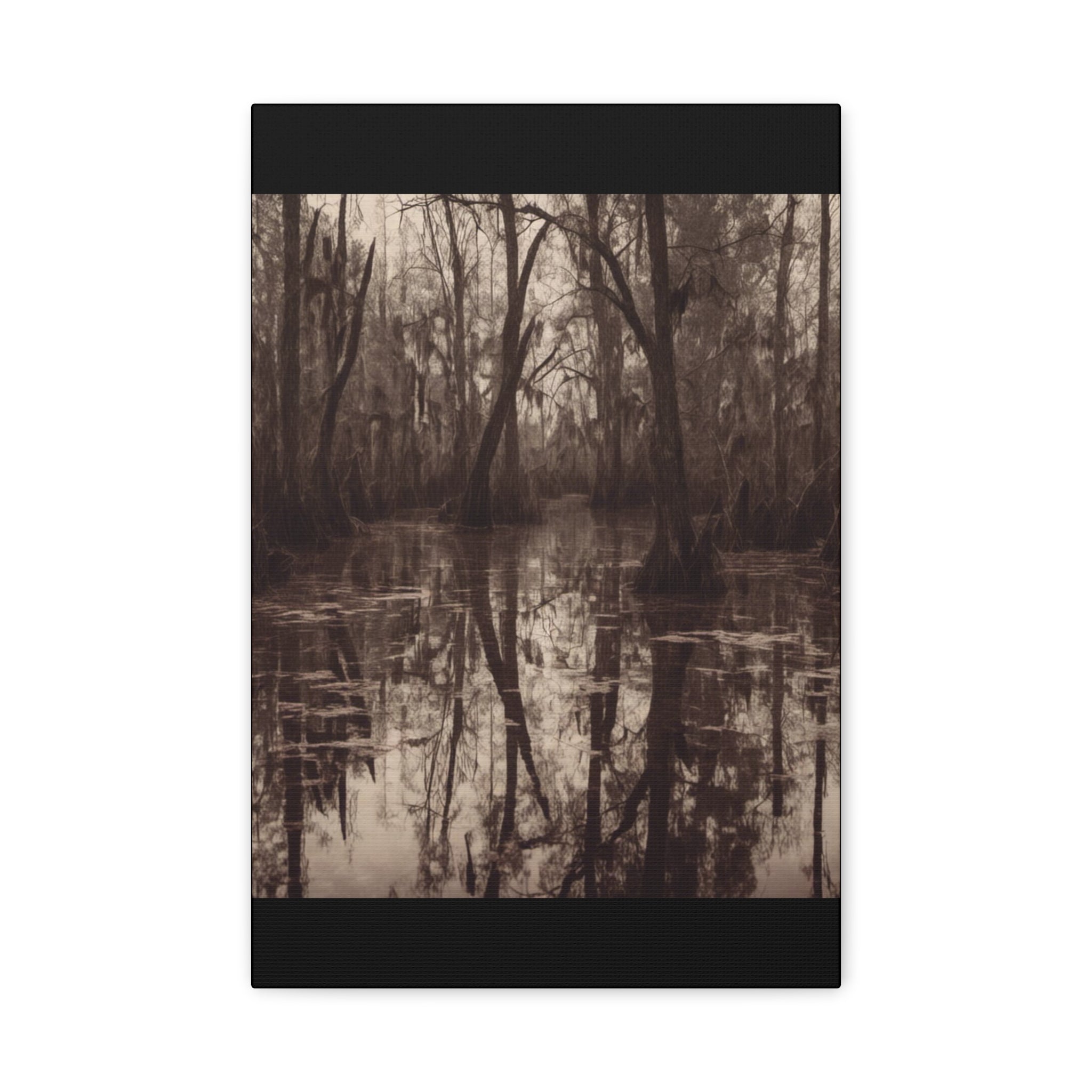 The Bayou Nature-Inspired Matte Canvas Wall Art, Rustic Home Decor, Forest Landscape Print, Nature Photography, Gift for Nature Lovers