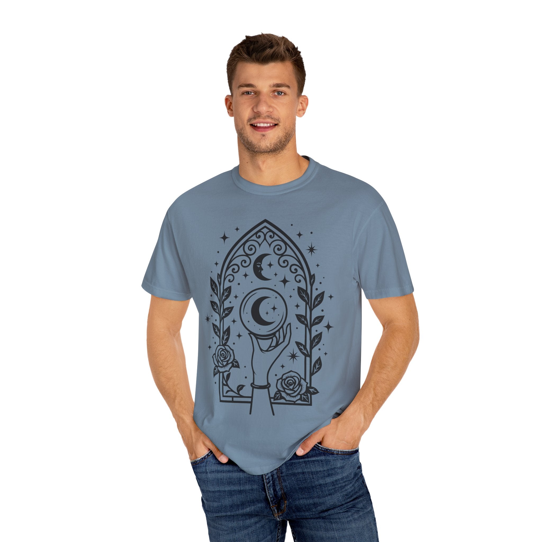 Gothic Arch Unisex T-Shirt | Celestial Graphic Tee, Gift for Astrology Lovers, Handmade Apparel for Everyday Wear, Spiritual Vibes