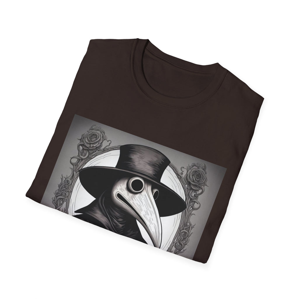 Vintage Plague Doctor Graphic Tee, Unisex T-Shirt, Halloween Costume, Gothic Fashion, Spooky Gift, Unique Art Shirt