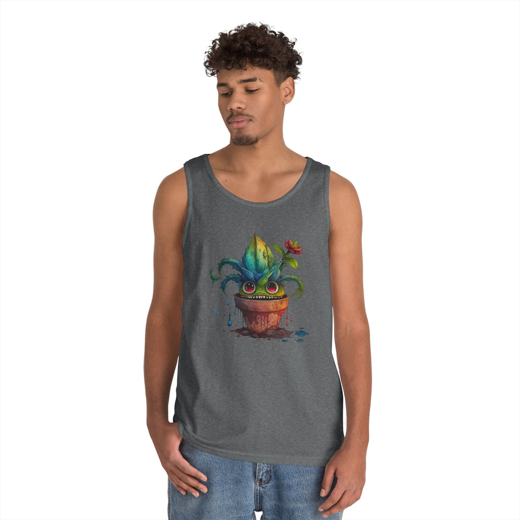 Creepy Garden Plant Tank Top – Fun Unisex Tee for Plant Lovers, Gardening Gift, Summer Wear, Eco-Friendly Fashion