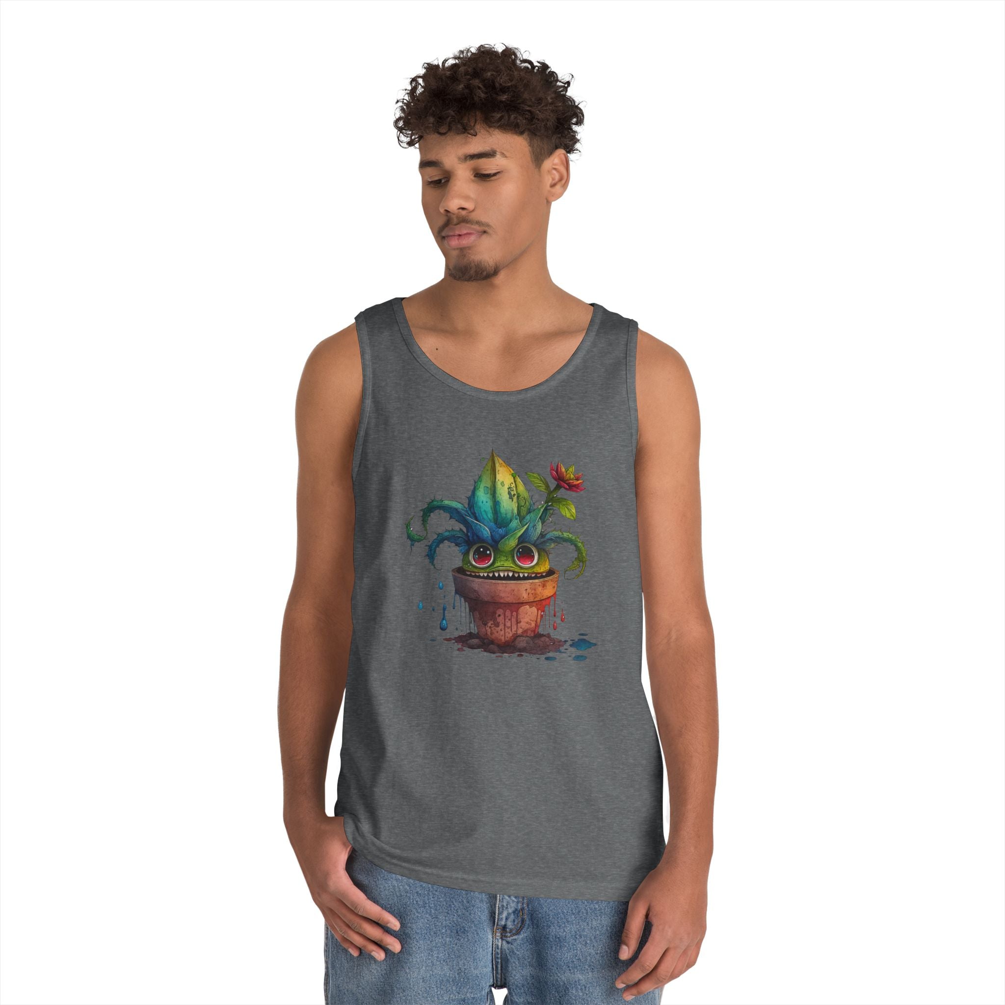 Creepy Garden Plant Tank Top – Fun Unisex Tee for Plant Lovers, Gardening Gift, Summer Wear, Eco-Friendly Fashion