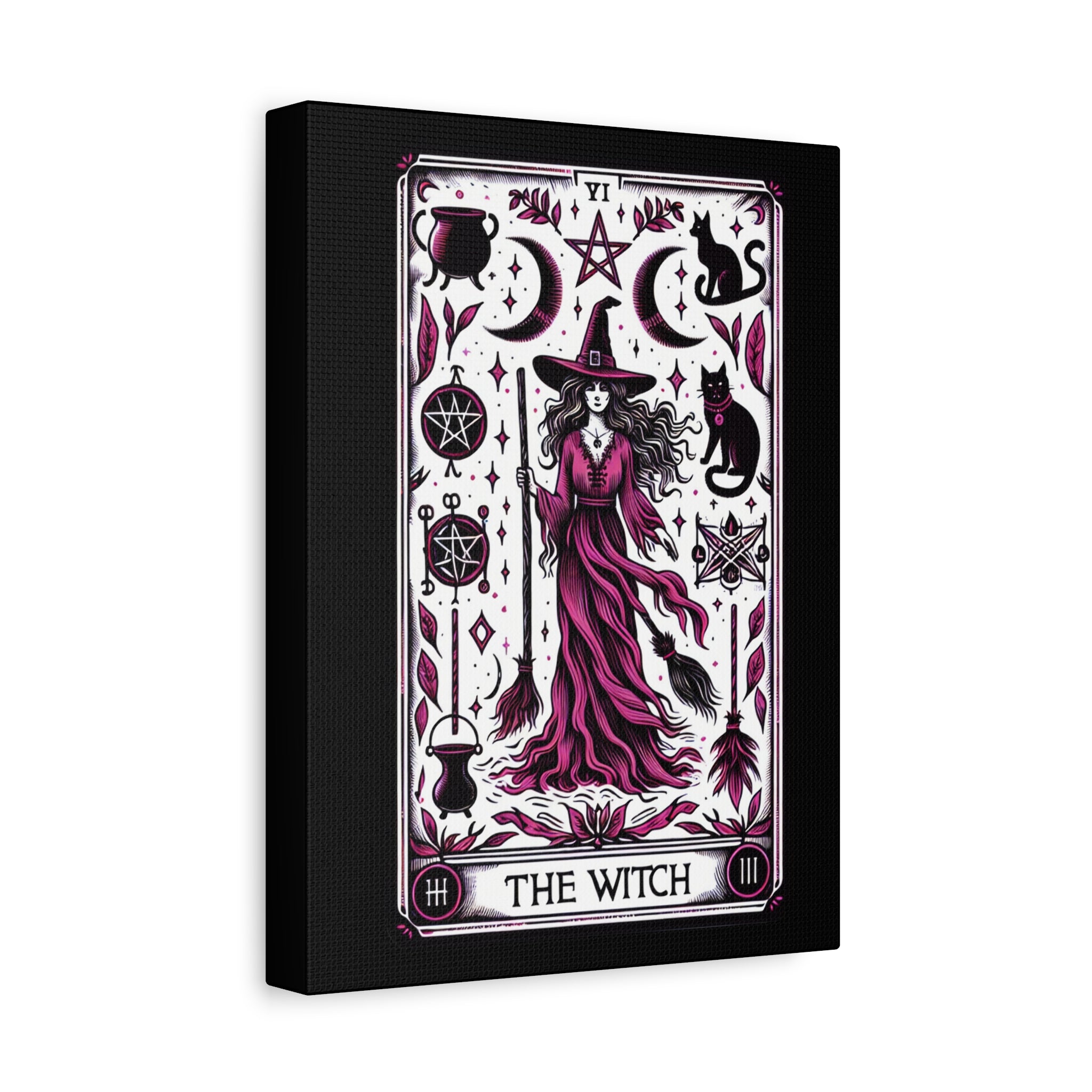The Witch Tarot Card Canvas Art Print, Magical Decor, Wall Art for Home, Modern Witch Print, Gothic Aesthetic, Perfect Gift for Witch Lovers