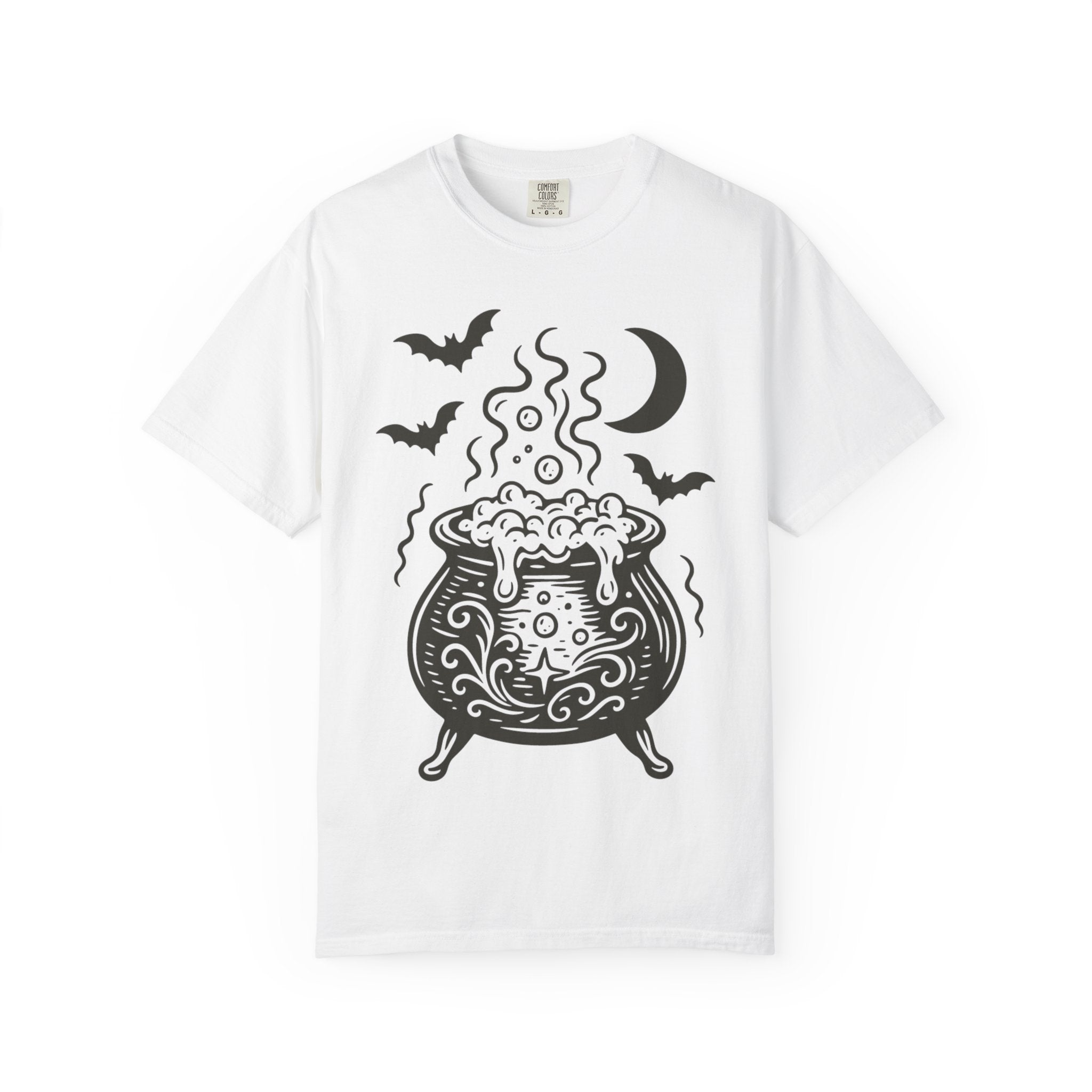 Halloween Cauldron T-shirt, Unisex Spooky Shirt, Witchy Apparel, Fall Festive Tee, Costume Party Top, Gift for Halloween Lovers