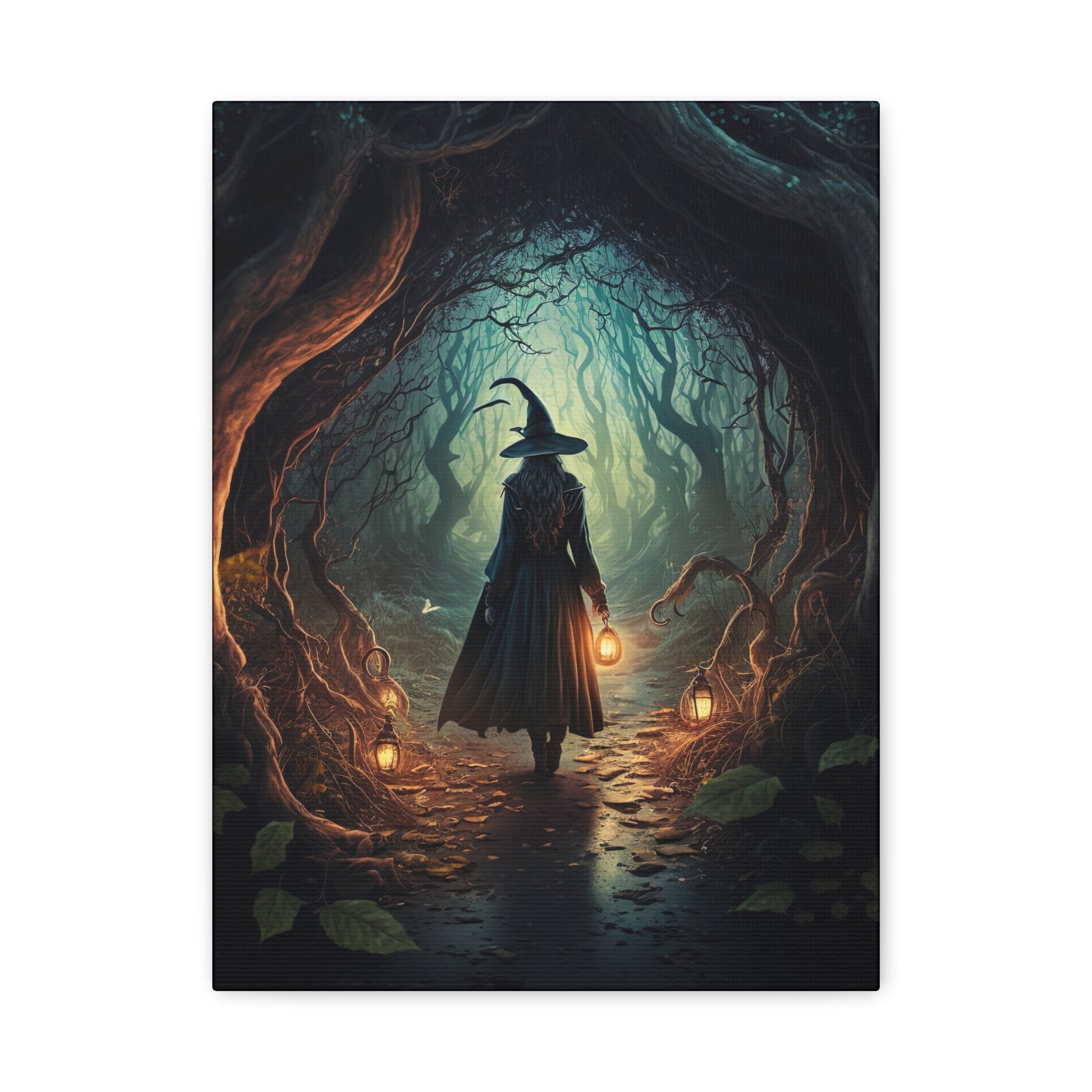The Holler Canvas Art Print, Wall Decor, Halloween Home Decoration, Witchy Decor, Bohemian Wall Art, Unique Gift for Witches