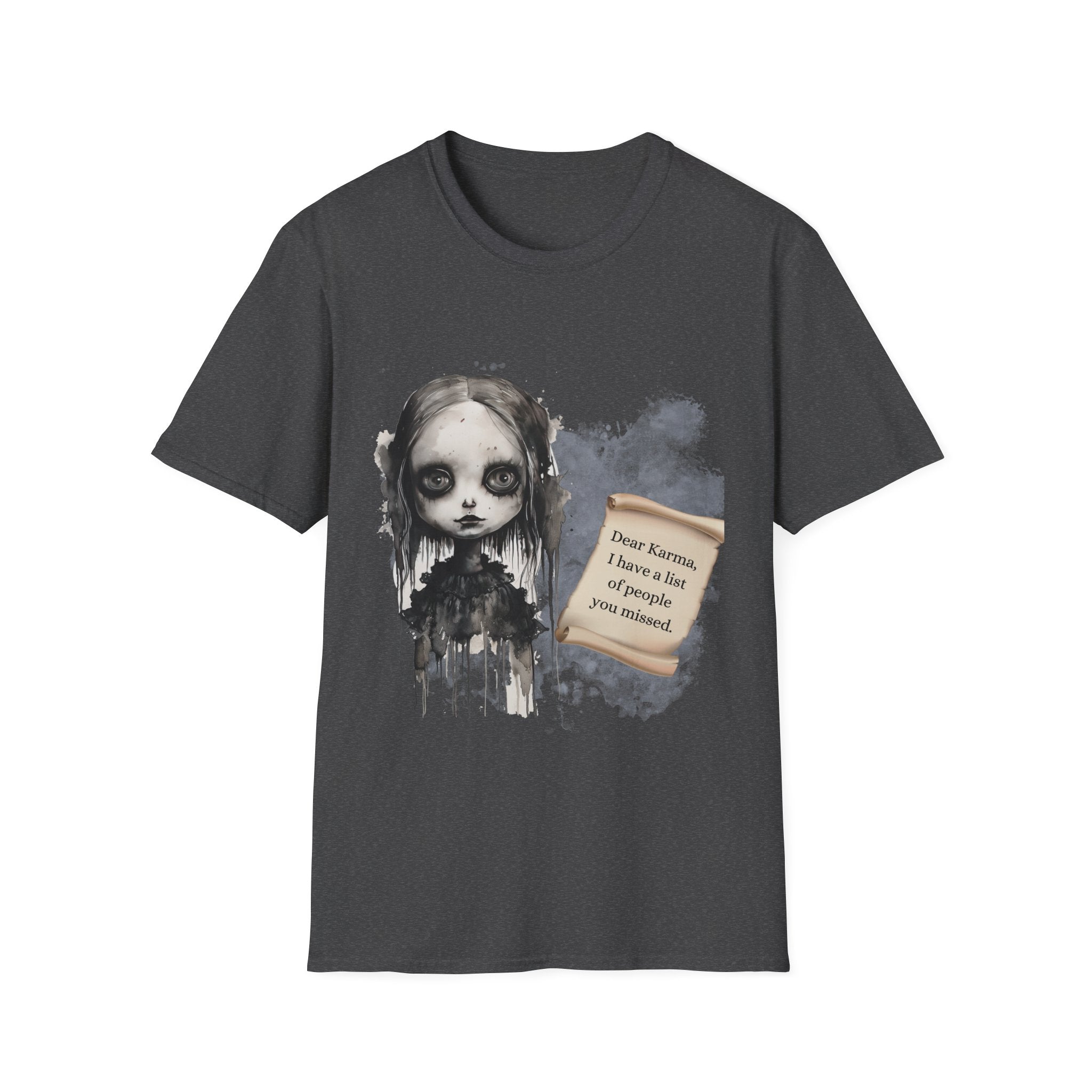 creepy Doll T-Shirt, Unisex Tee for Spooky Season, Halloween Costume, Gift for Horror Lovers, Casual Wear, Vintage Style