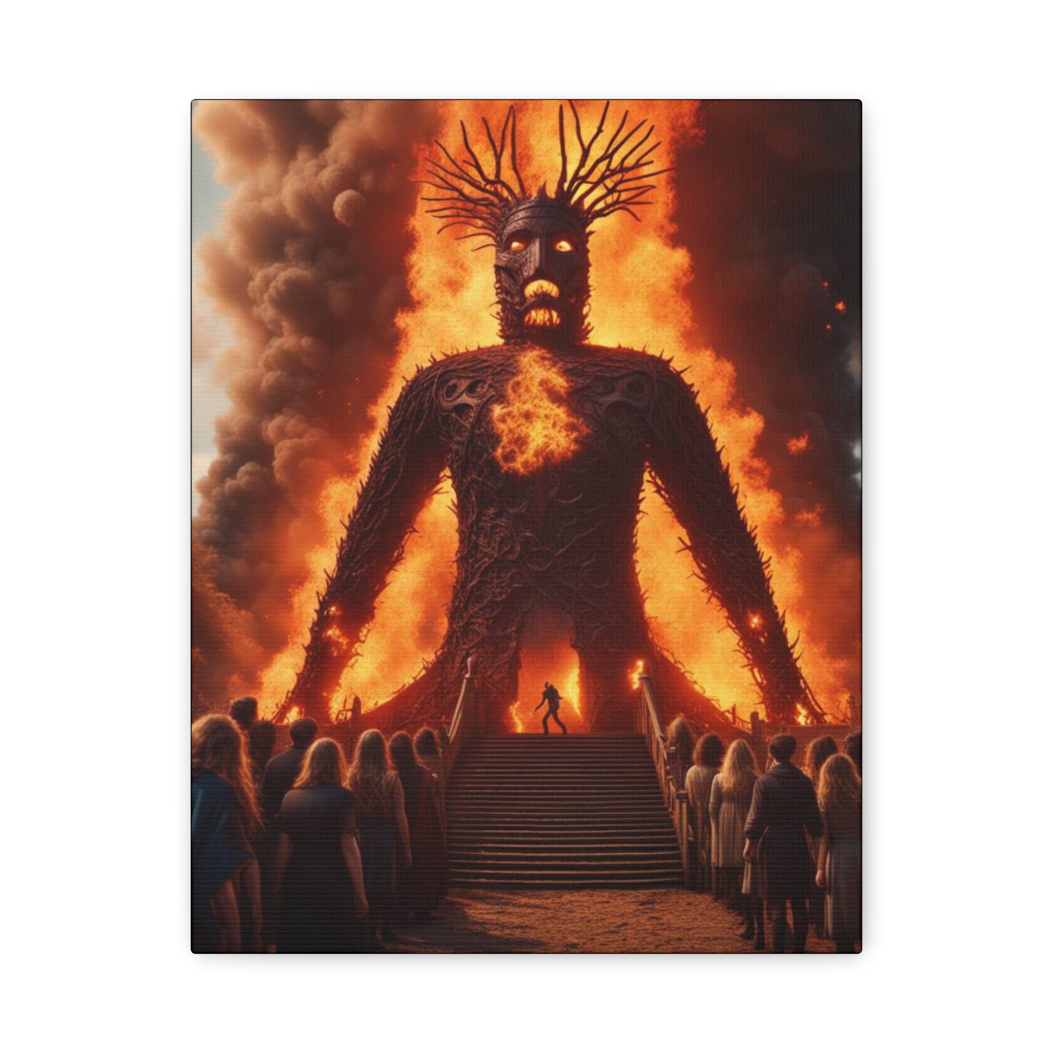 The Wicker Man Canvas Wall Art, Bohemian Decor, Gothic Art Print, Unique Home Decoration, Modern Art for Living Room