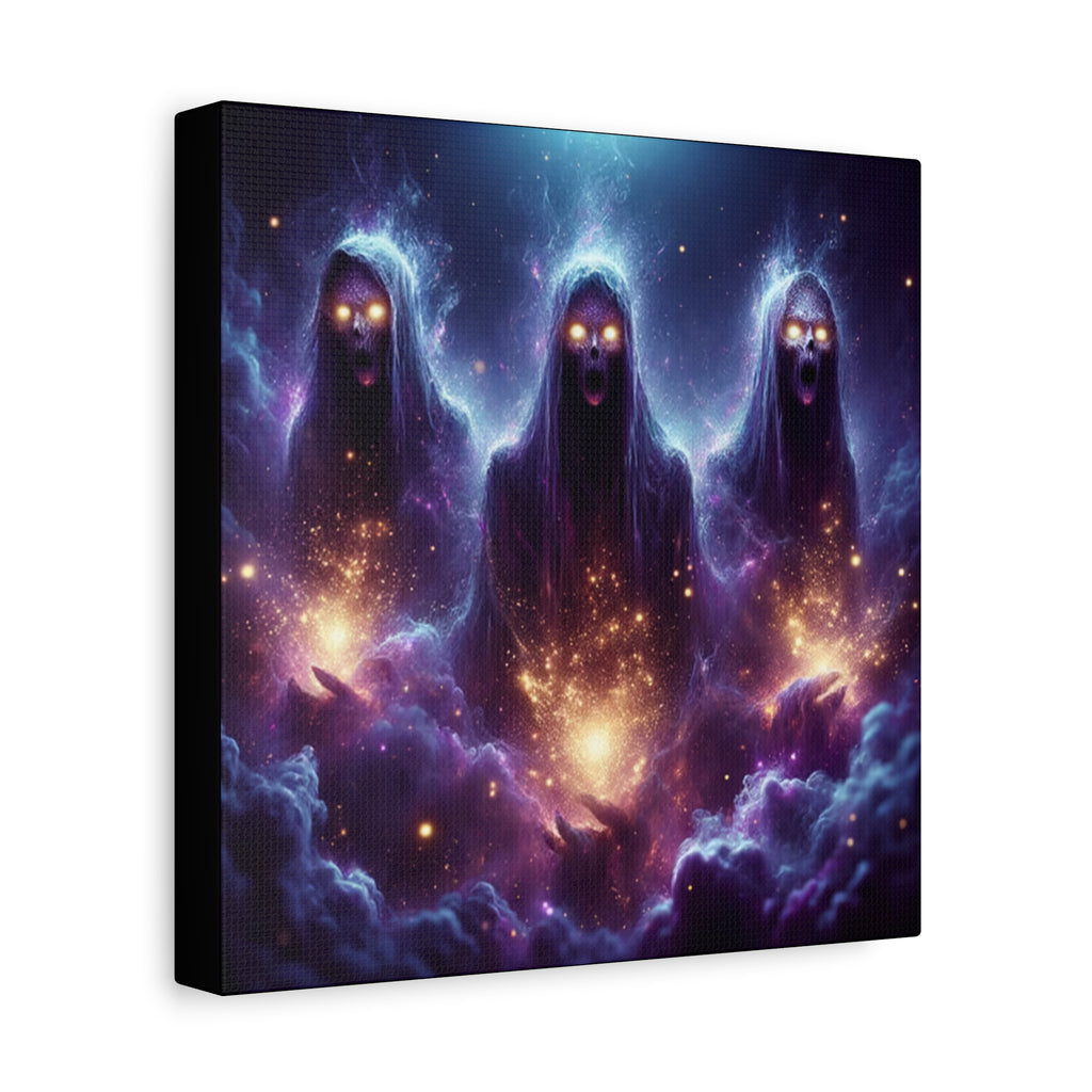 The Watchers  Canvas Print, Ethereal Wall Decor, Spiritual Home Art, Fantasy Canvas, Unique Gift Idea, Halloween Decor, Mystic Artwork