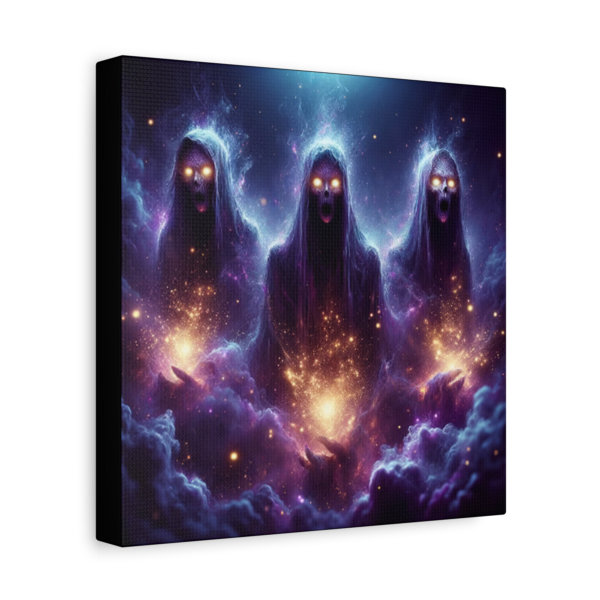 The Watchers  Canvas Print, Ethereal Wall Decor, Spiritual Home Art, Fantasy Canvas, Unique Gift Idea, Halloween Decor, Mystic Artwork