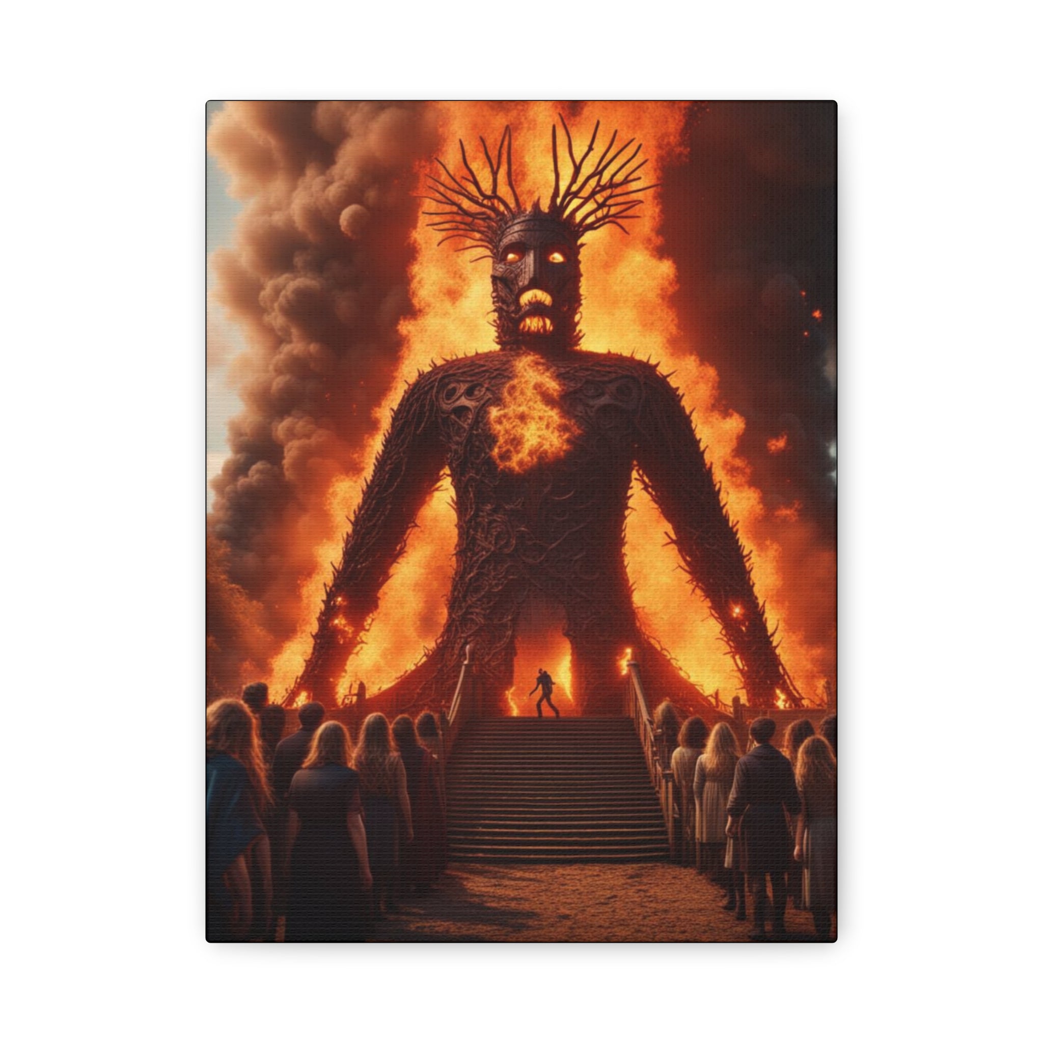 The Wicker Man Canvas Wall Art, Bohemian Decor, Gothic Art Print, Unique Home Decoration, Modern Art for Living Room