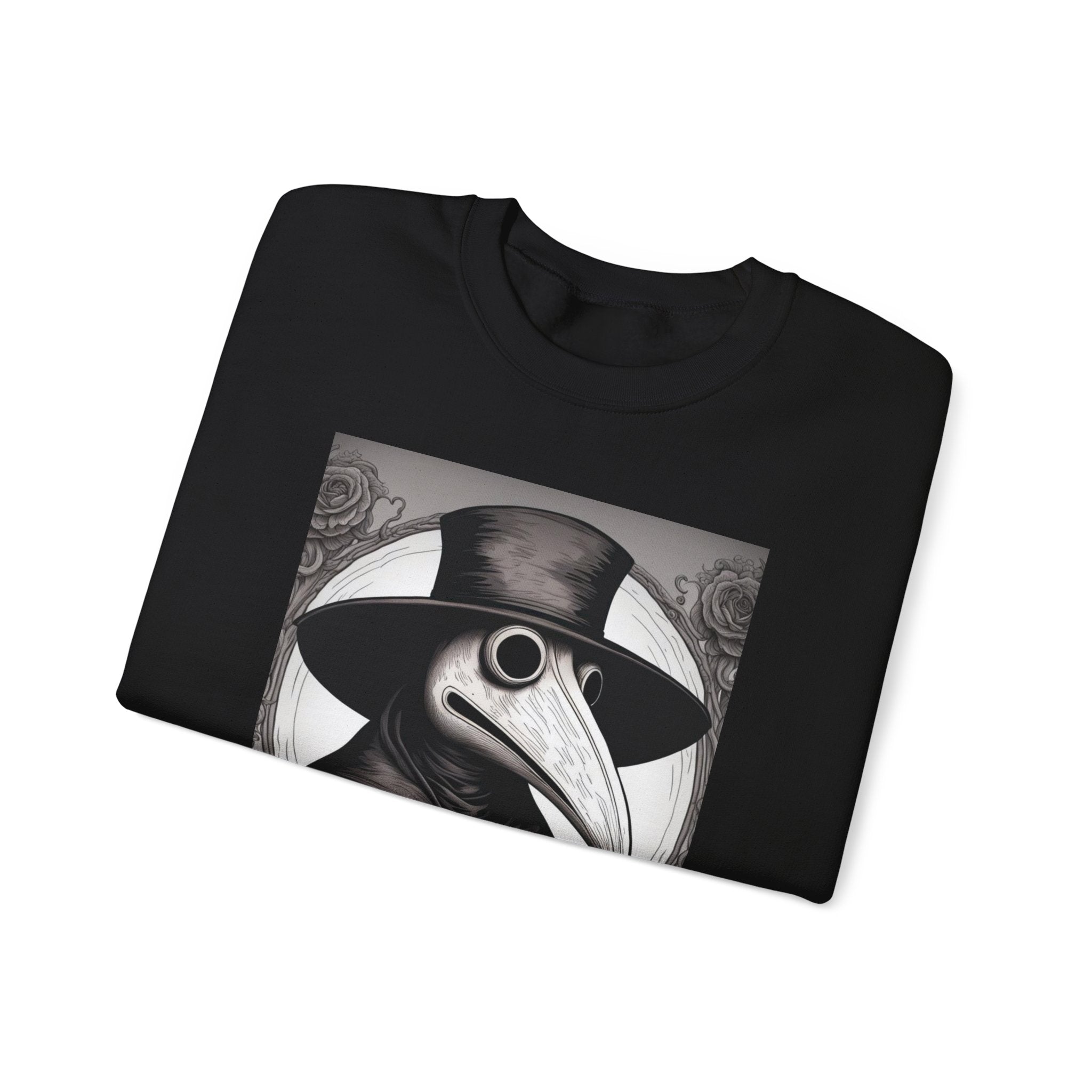 Stylish Plague Doctor Sweatshirt, Cozy Crewneck, Unique Gift for Halloween, Unisex Fashion, Vintage Aesthetic Apparel, High-Quality Comfort
