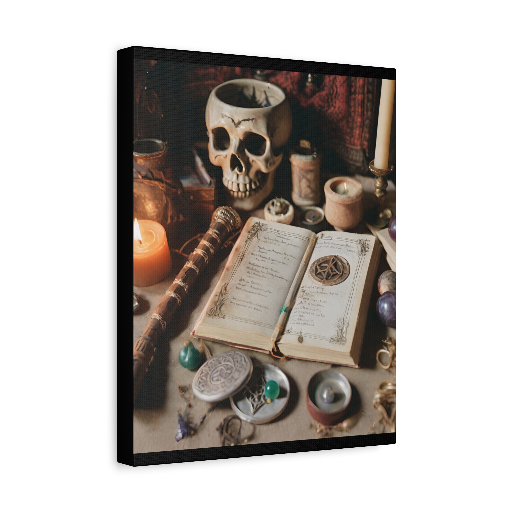 The Altar Canvas Wall Art, Witchy Decor, Book of Shadows Wall Art, Gothic Home Decor, Occult Canvas Print