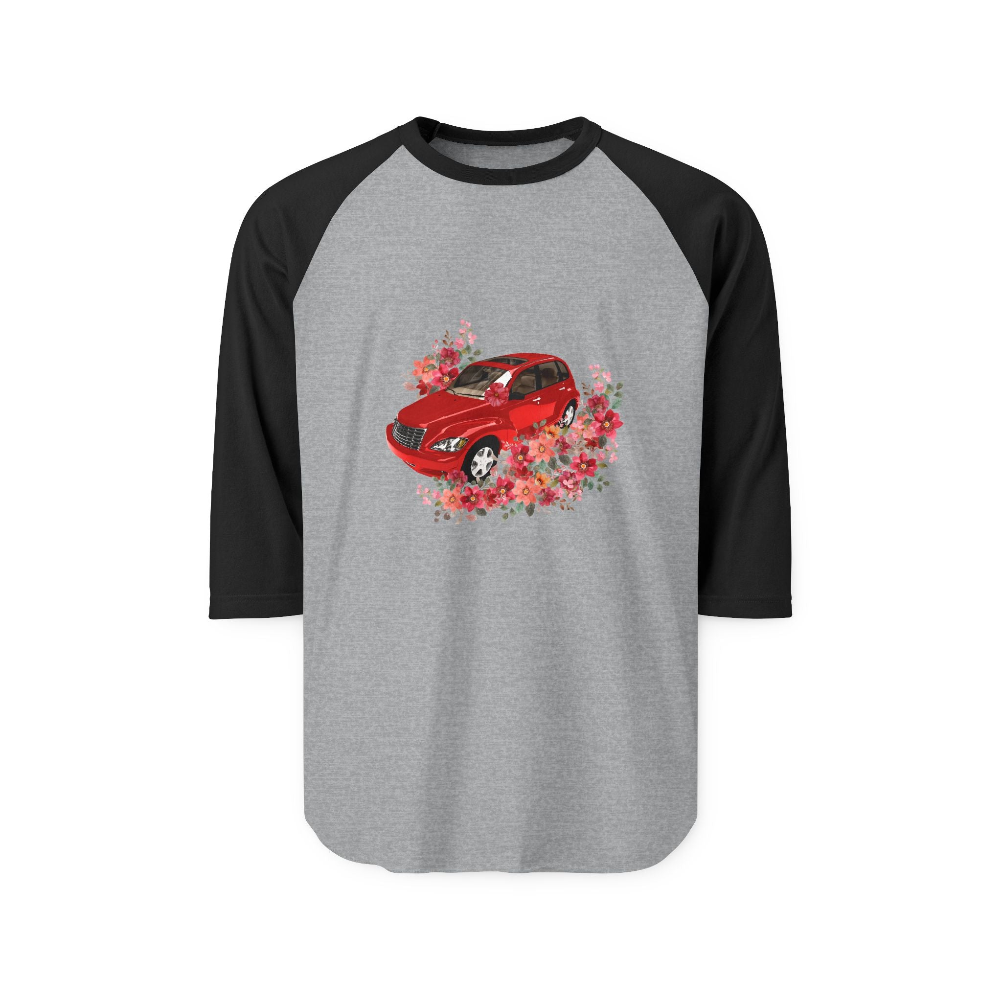 PT Cruiser Unisex Raglan Shirt, Vintage Auto Tee, Spring Apparel, Gift for Car Lovers, Casual Fashion, Weekend Wear