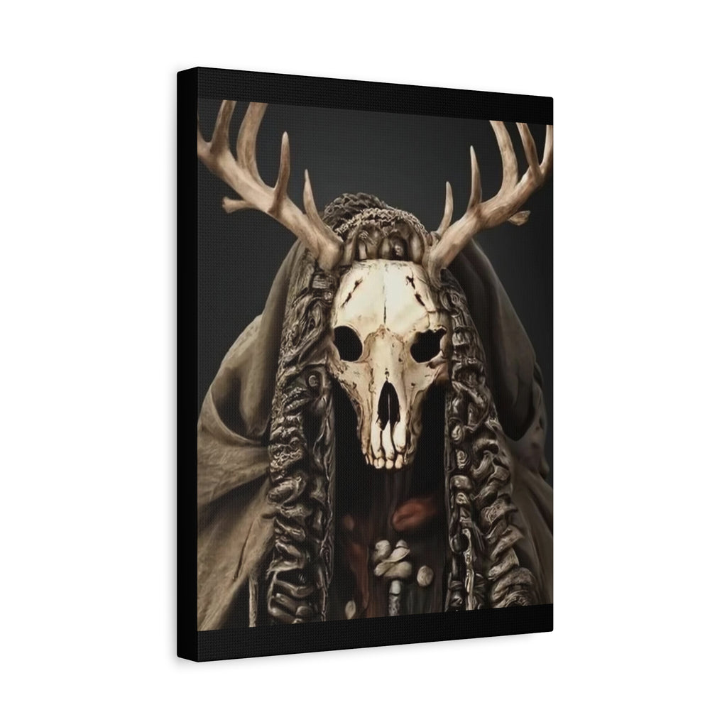 Ritual Canvas Wall Art, Skull Decor, Gothic Home Decor, Boho Aesthetic, Framed Canvas, Unique Wall Decoration