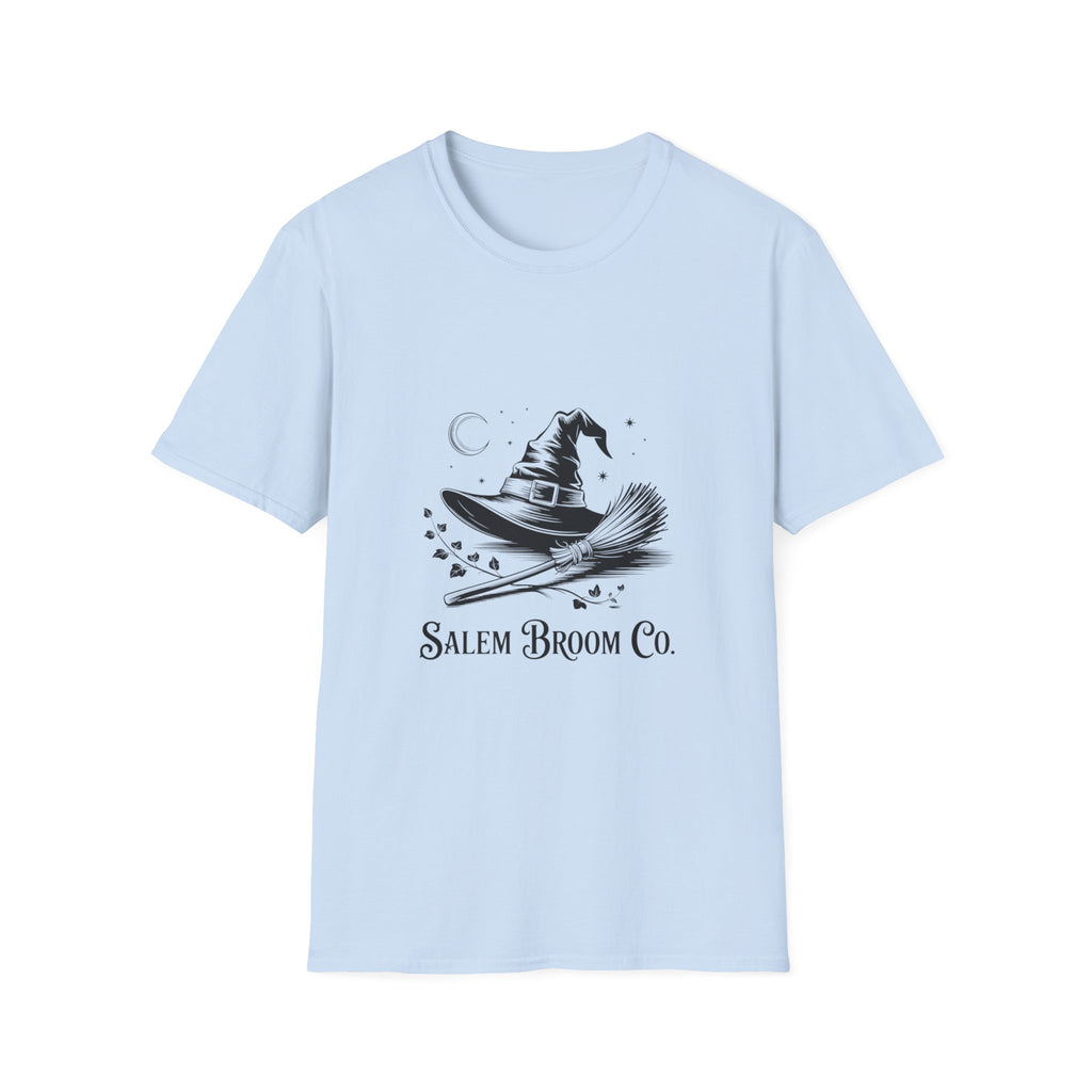 Salem Broom Co. Halloween T-Shirt | Unisex Softstyle Tee for Witch Lovers, Spooky Season, Unique Gift, Halloween Party Wear