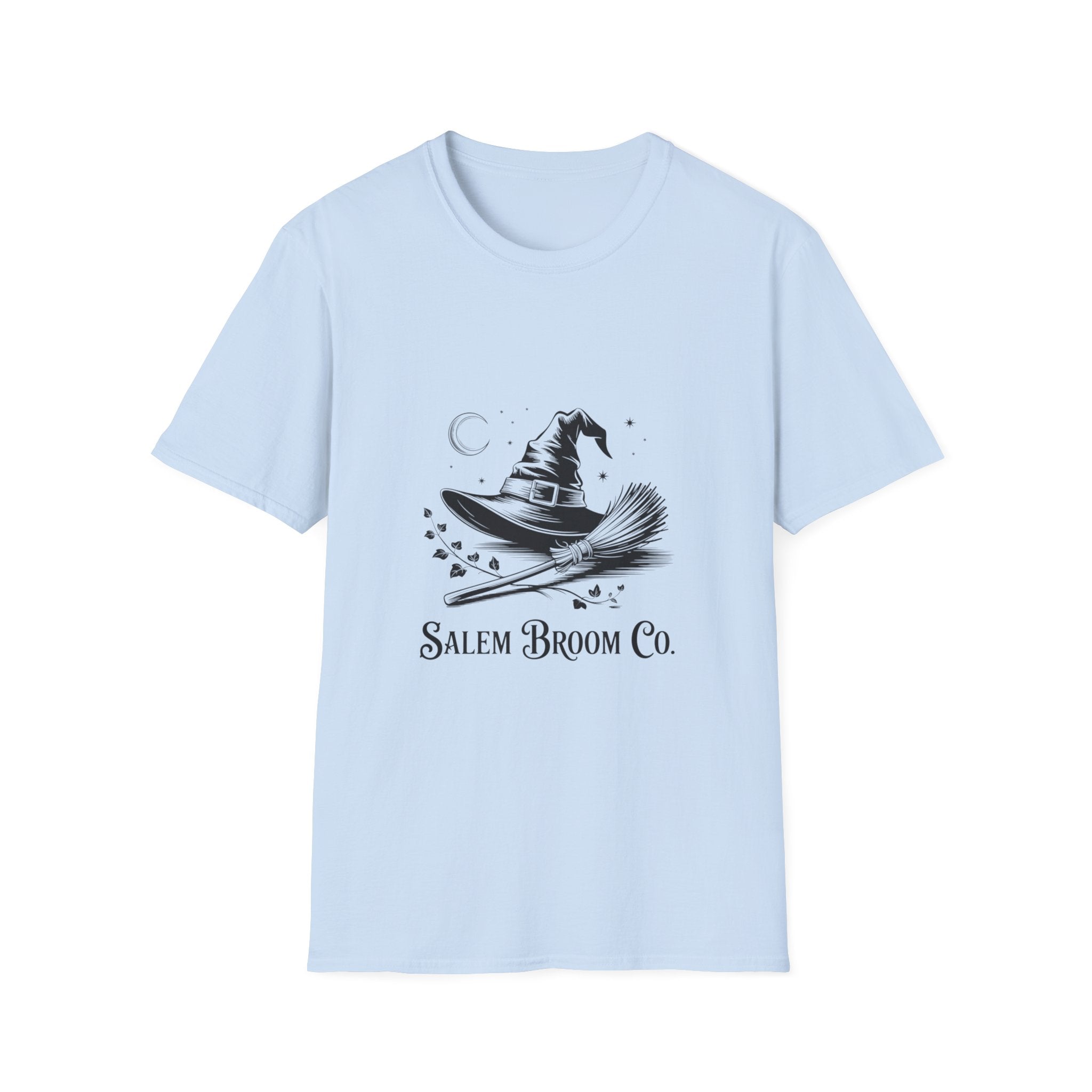 Salem Broom Co. Halloween T-Shirt | Unisex Softstyle Tee for Witch Lovers, Spooky Season, Unique Gift, Halloween Party Wear