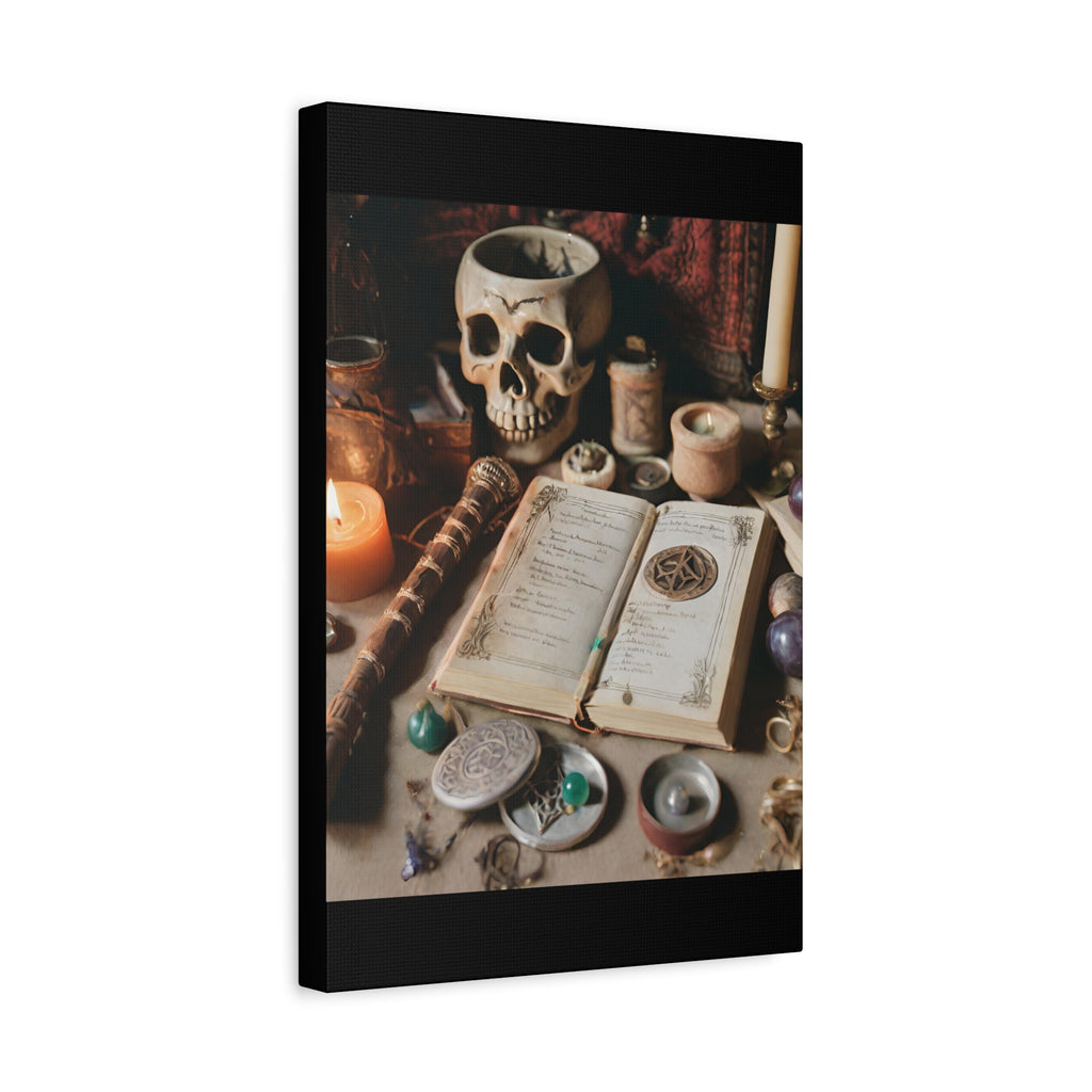 The Altar Canvas Wall Art, Witchy Decor, Book of Shadows Wall Art, Gothic Home Decor, Occult Canvas Print