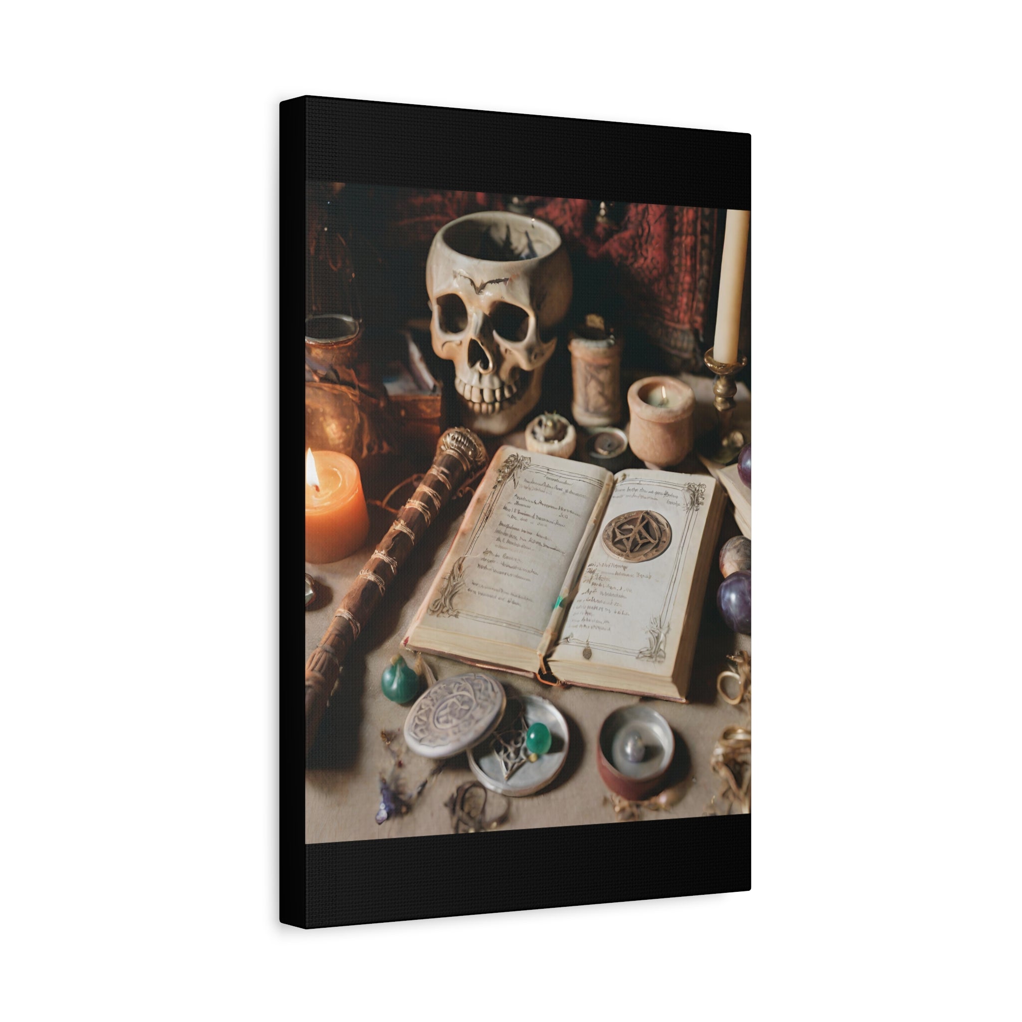 The Altar Canvas Wall Art, Witchy Decor, Book of Shadows Wall Art, Gothic Home Decor, Occult Canvas Print