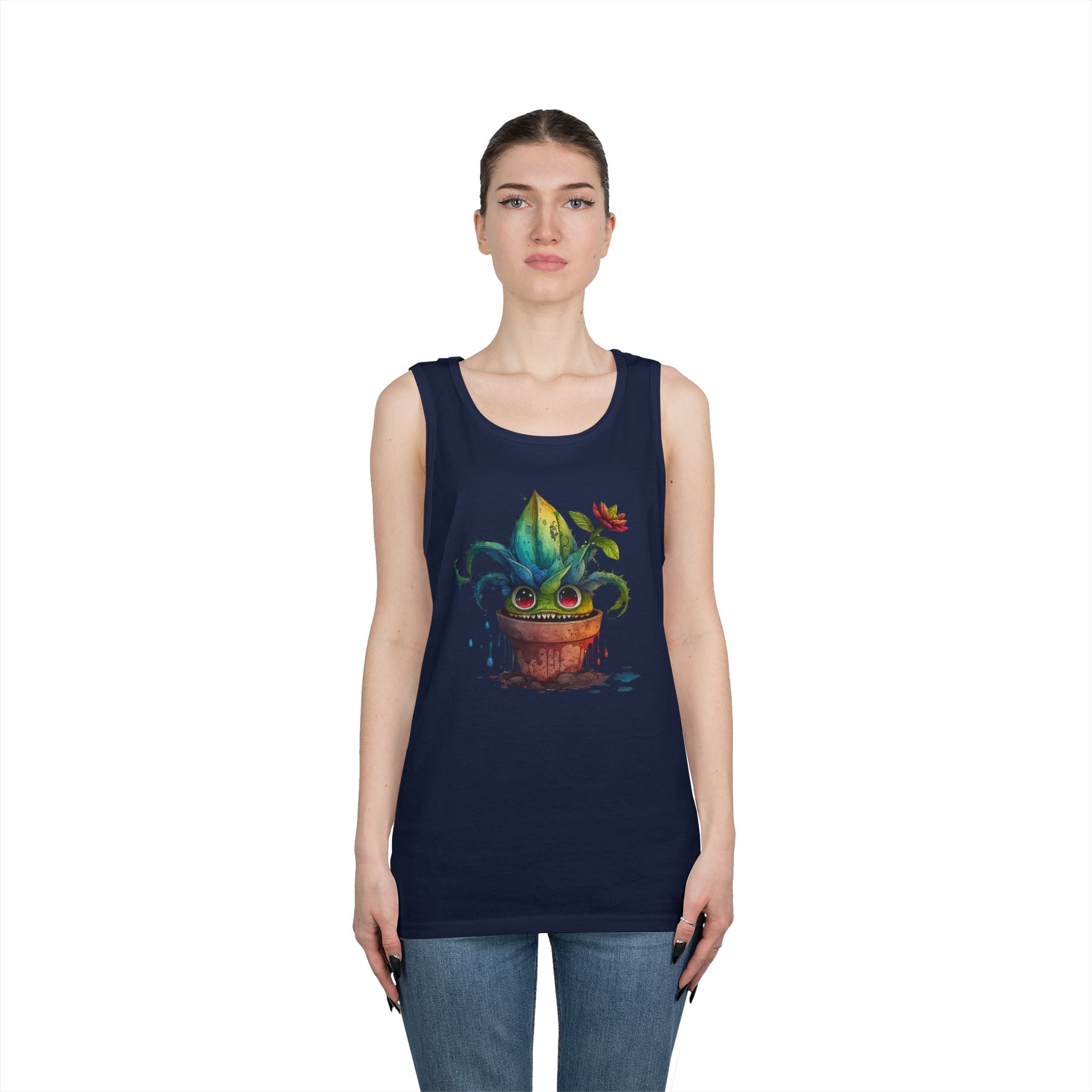 Creepy Garden Plant Tank Top – Fun Unisex Tee for Plant Lovers, Gardening Gift, Summer Wear, Eco-Friendly Fashion