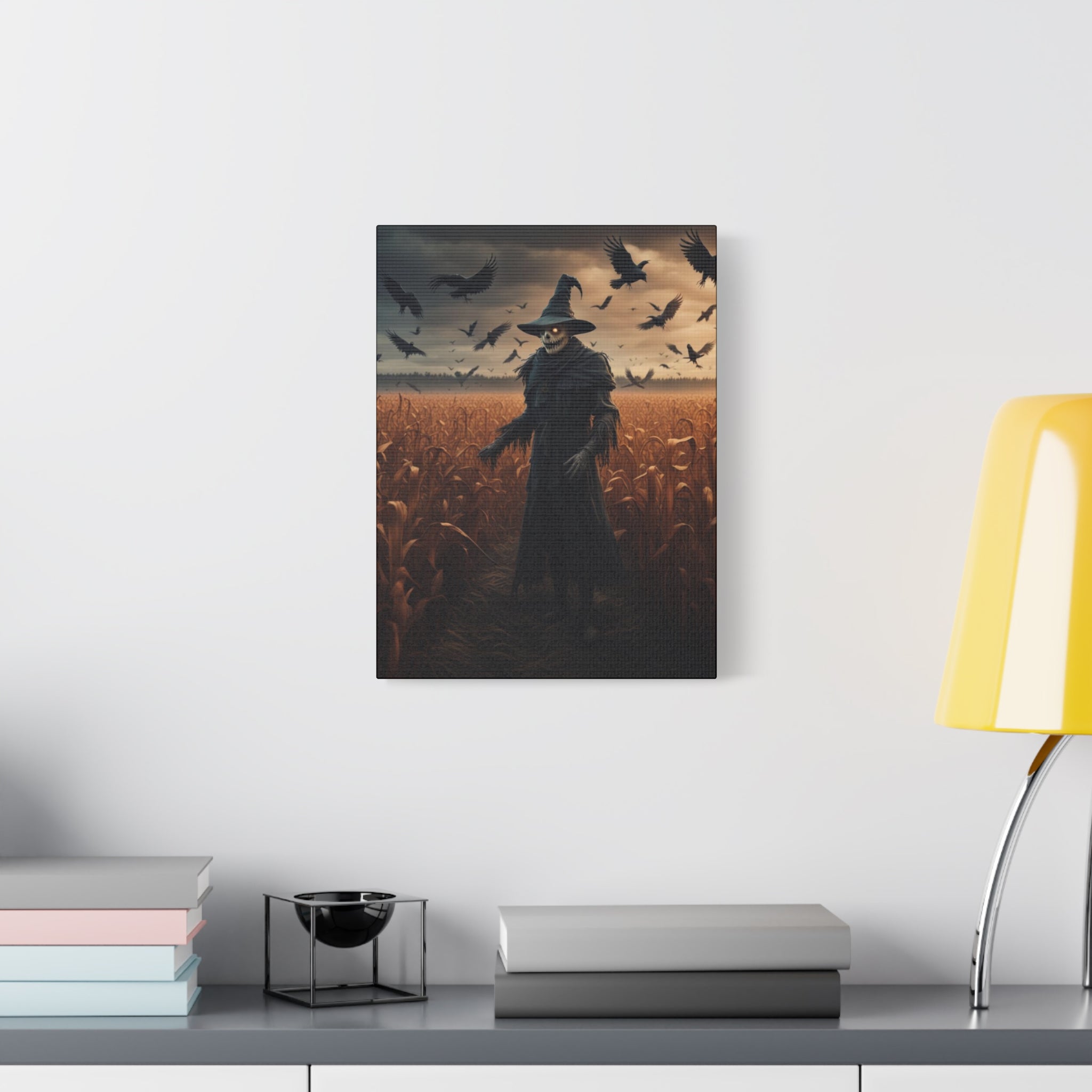 Brave Crows Canvas Art, Halloween Decor, Gothic Wall Art, Autumn Home Decor, Horror Art Print, Haunted House Decoration