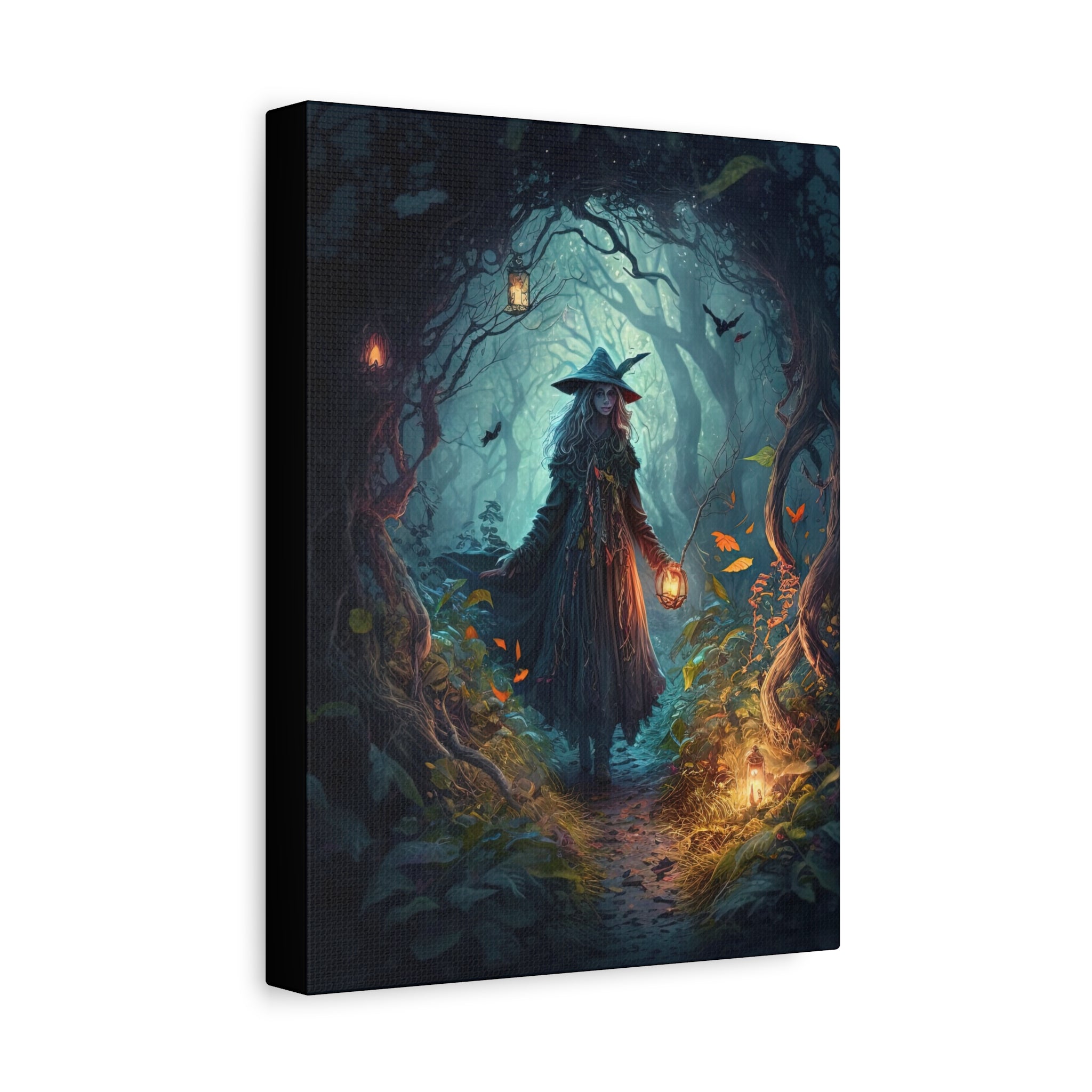 The Cave Canvas Print, Witch Artwork, Halloween Decor, Witchy Wall Art, Bohemian Home Decor, Gift for Witch Lovers