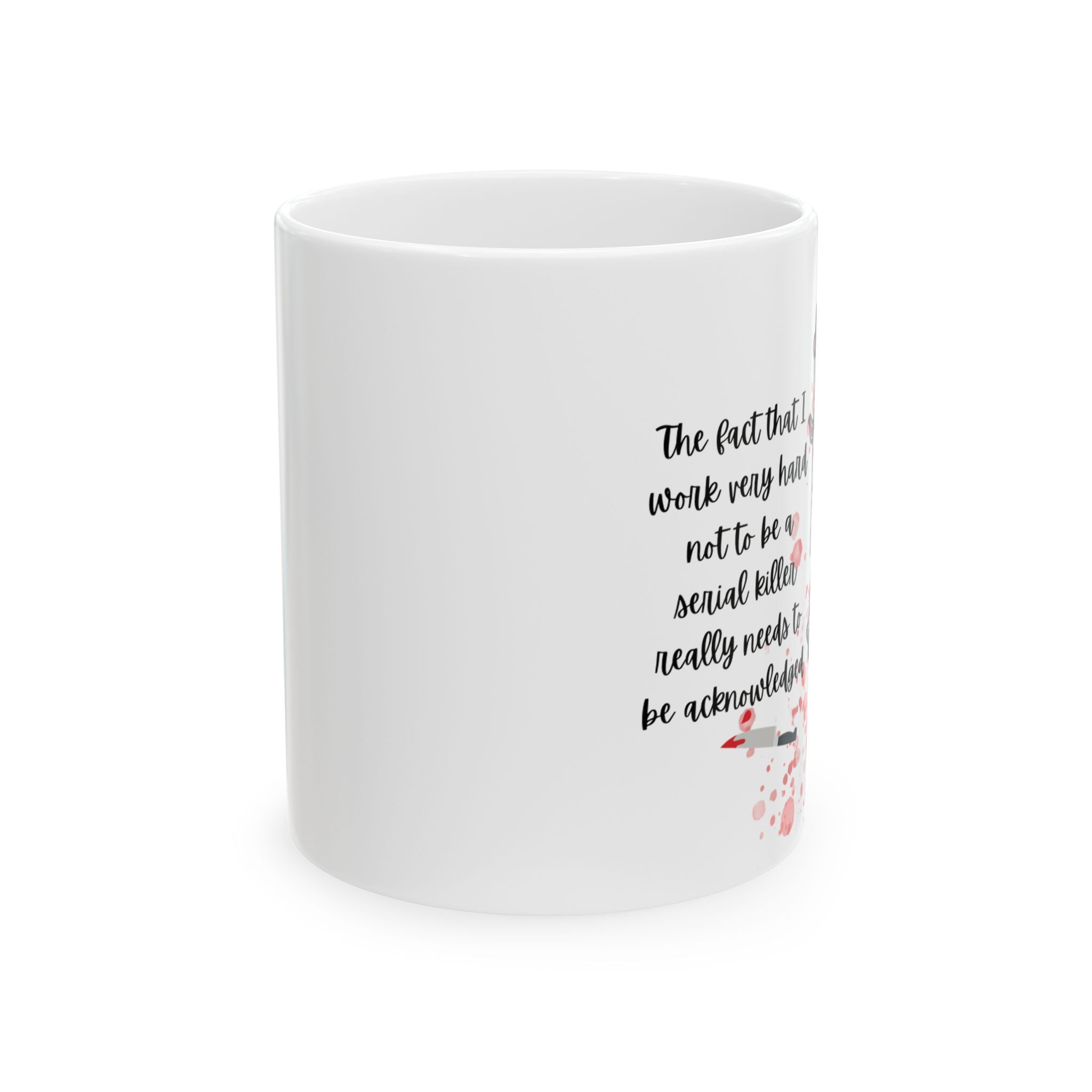 Creepy Doll Ceramic Mug, Inspirational Coffee Cup, Funny Office Gift, Cute Drinkware for Friends, Unique Present for Motivators