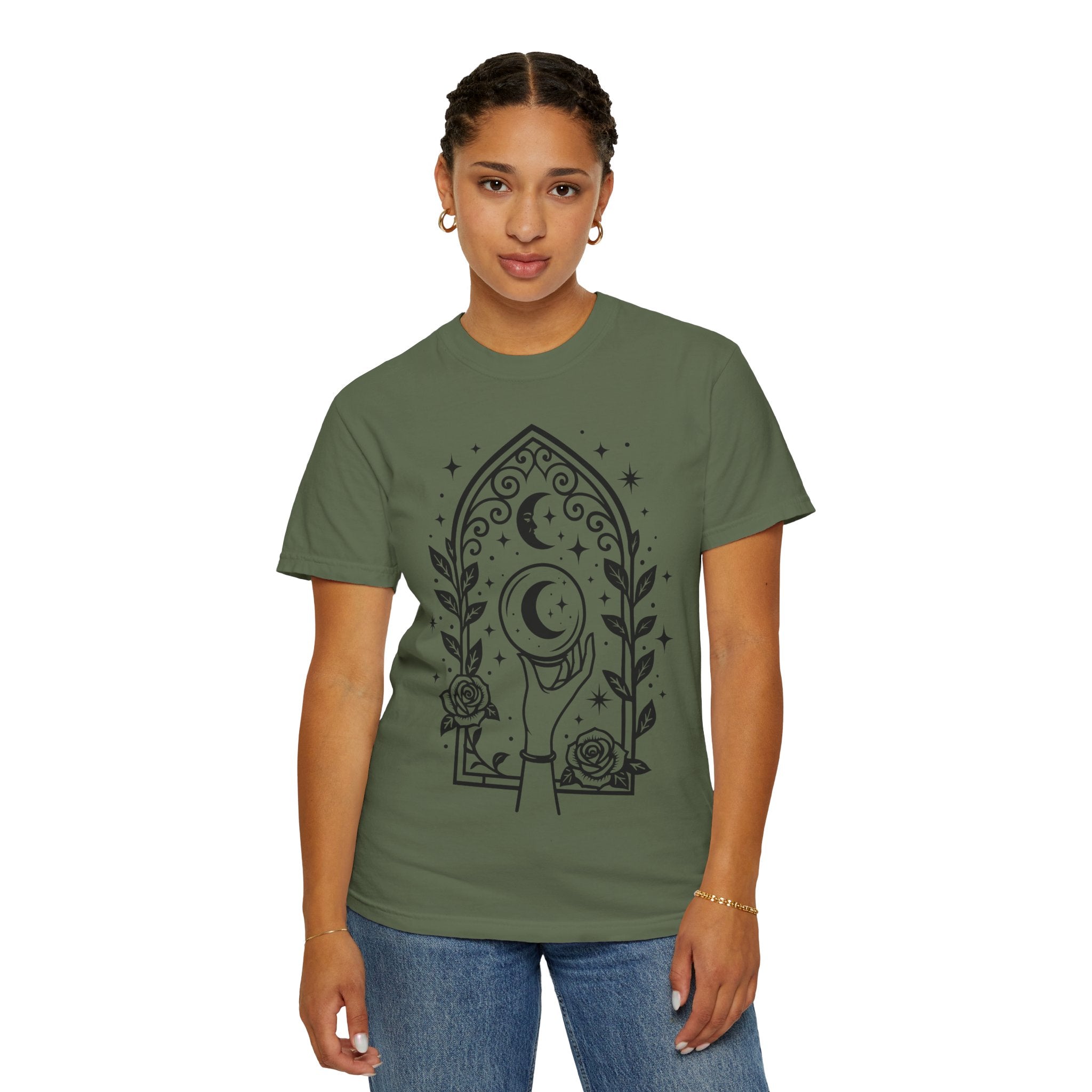 Gothic Arch Unisex T-Shirt | Celestial Graphic Tee, Gift for Astrology Lovers, Handmade Apparel for Everyday Wear, Spiritual Vibes