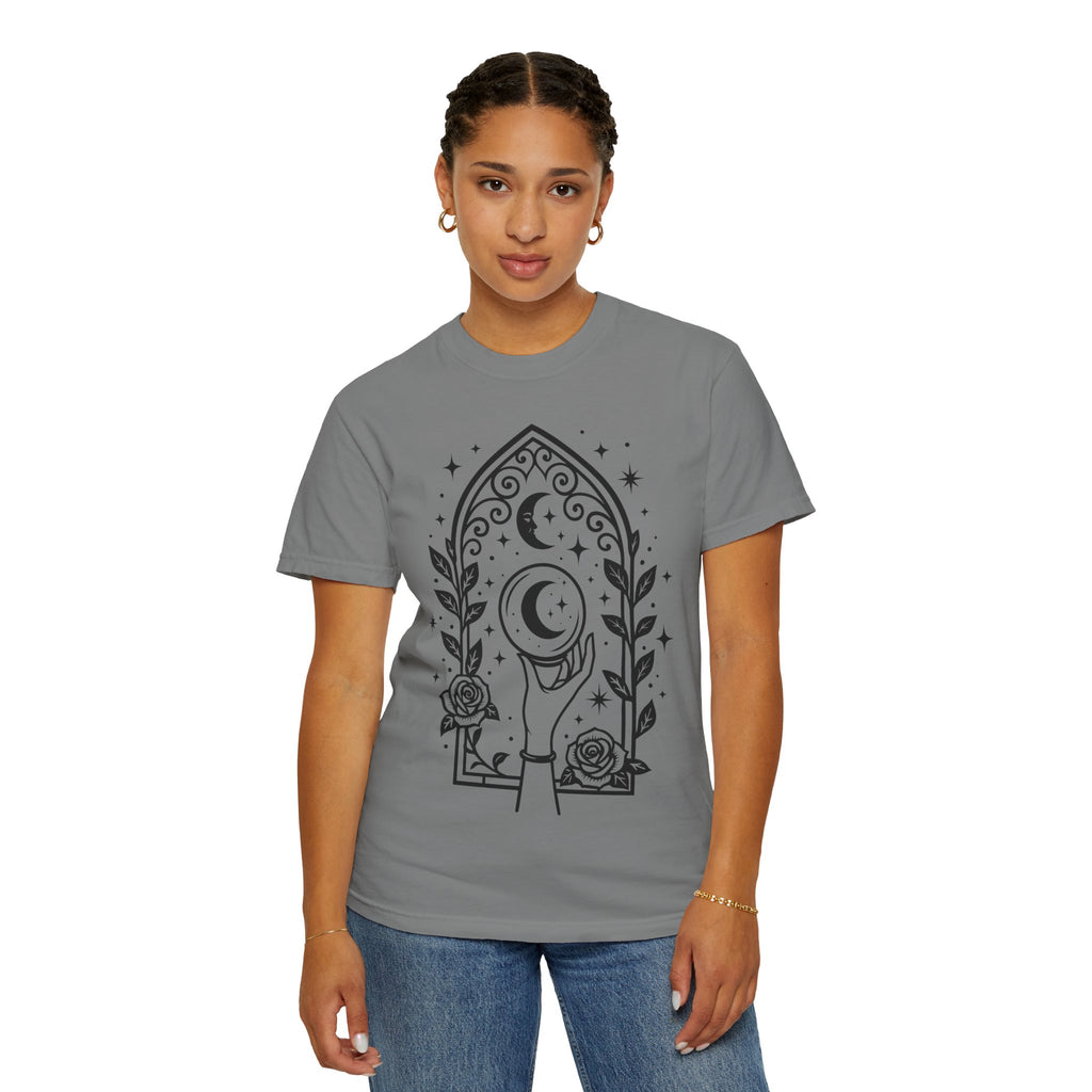 Gothic Arch Unisex T-Shirt | Celestial Graphic Tee, Gift for Astrology Lovers, Handmade Apparel for Everyday Wear, Spiritual Vibes