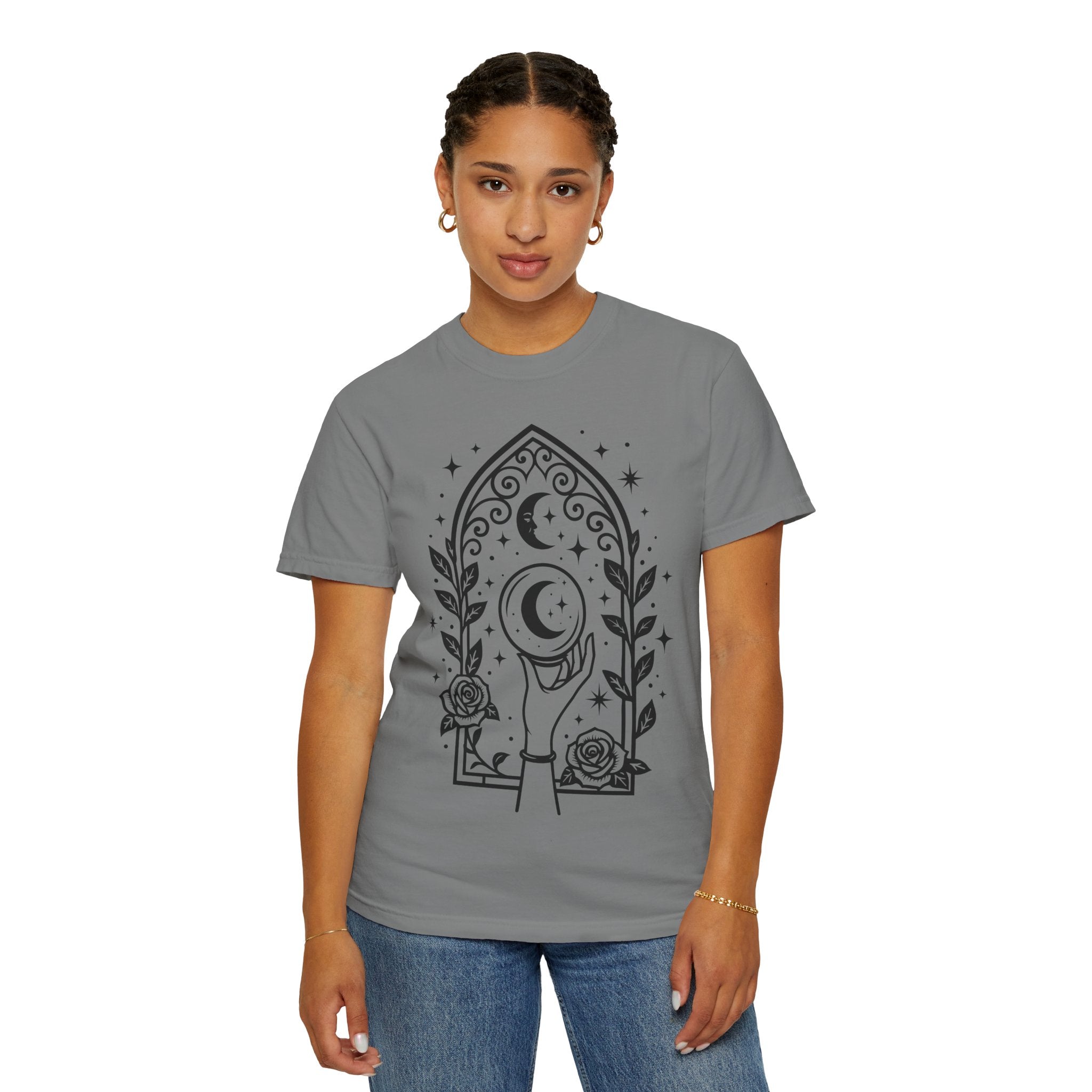 Gothic Arch Unisex T-Shirt | Celestial Graphic Tee, Gift for Astrology Lovers, Handmade Apparel for Everyday Wear, Spiritual Vibes