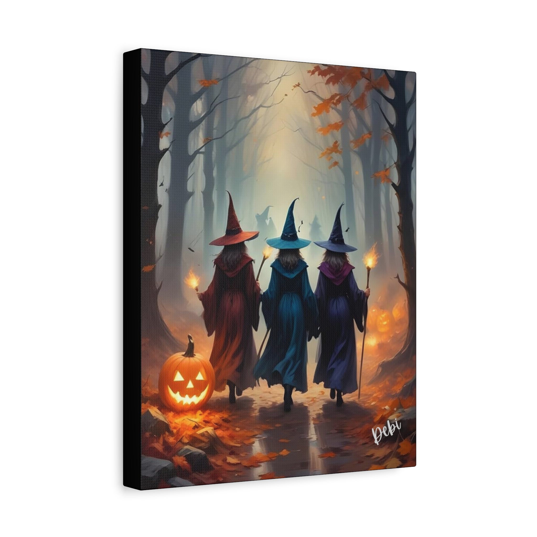 Trick or Treat Canvas Art, Spooky Home Decor, Fall Wall Art, Halloween Decoration, Witchy Vibes