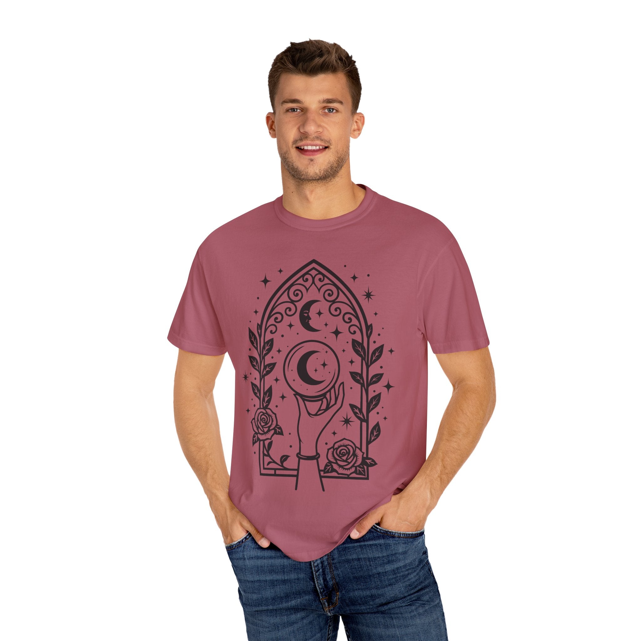 Gothic Arch Unisex T-Shirt | Celestial Graphic Tee, Gift for Astrology Lovers, Handmade Apparel for Everyday Wear, Spiritual Vibes