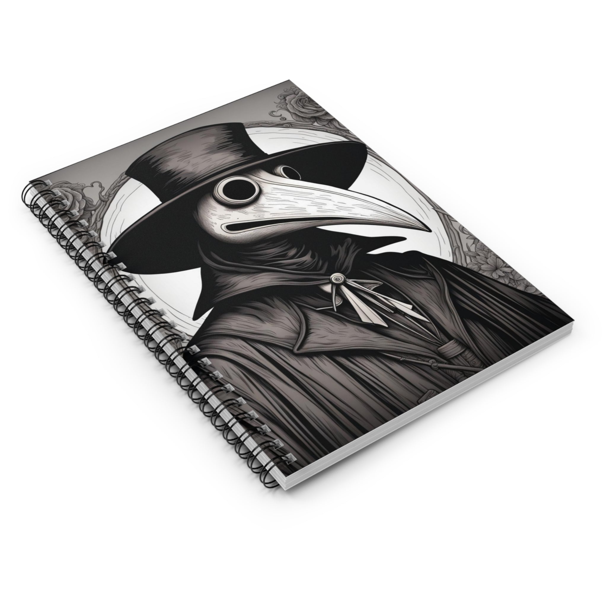 Vintage Plague Doctor Spiral Notebook - Perfect for Journals, Sketches, Notes, Gift for Writers, Art Lovers, Halloween Decor