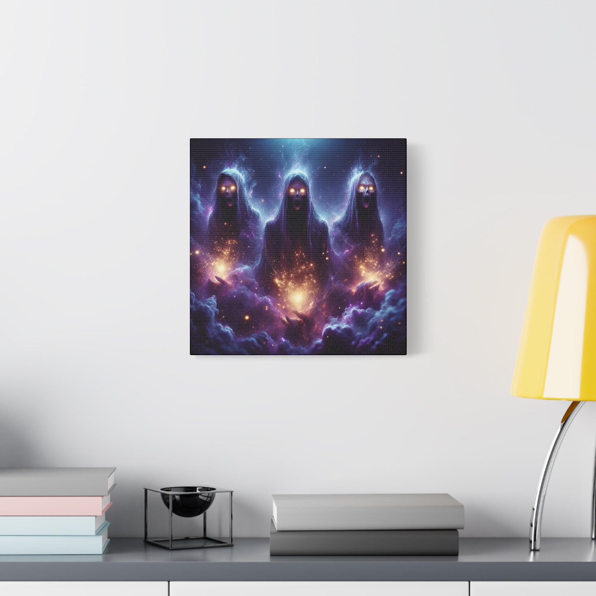 The Watchers  Canvas Print, Ethereal Wall Decor, Spiritual Home Art, Fantasy Canvas, Unique Gift Idea, Halloween Decor, Mystic Artwork