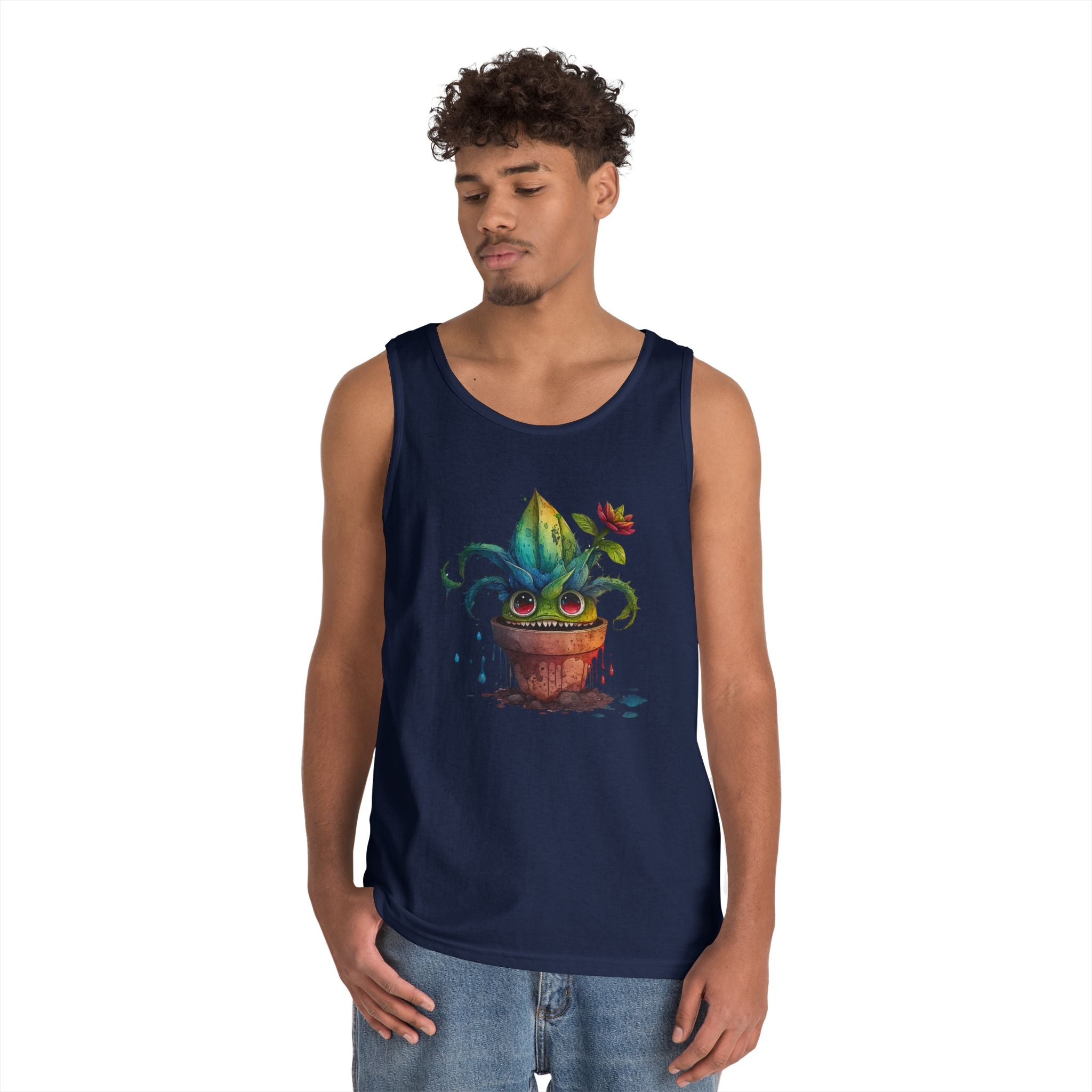 Creepy Garden Plant Tank Top – Fun Unisex Tee for Plant Lovers, Gardening Gift, Summer Wear, Eco-Friendly Fashion