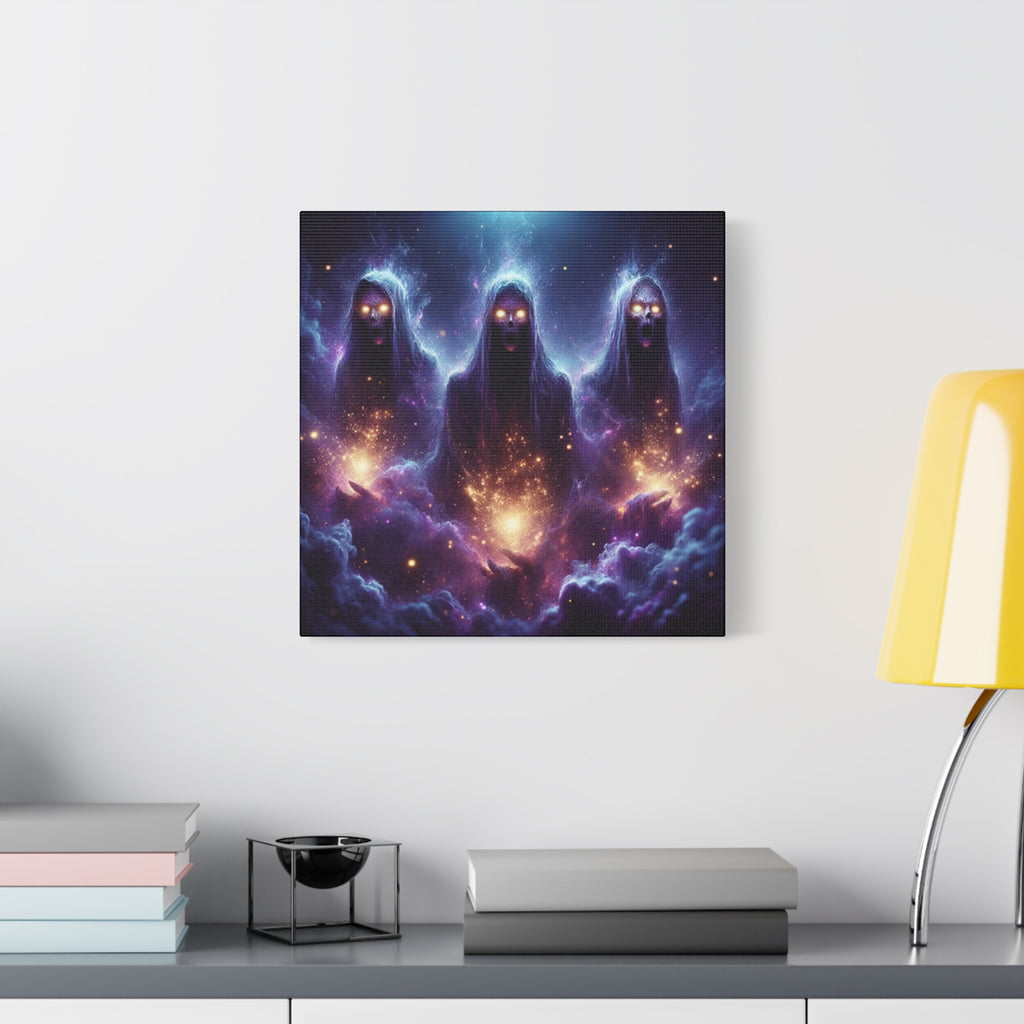 The Watchers  Canvas Print, Ethereal Wall Decor, Spiritual Home Art, Fantasy Canvas, Unique Gift Idea, Halloween Decor, Mystic Artwork