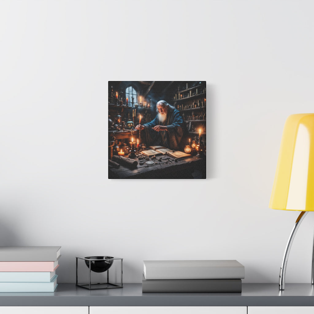 Conjuring Canvas Art, Fantasy Wall Decor, Sorcery Home Decor, Unique Gift for Magic Lovers, Wizard Wall Art, Cozy Vibes