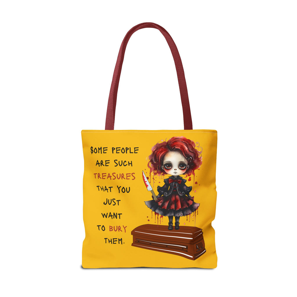 Creepy Doll Tote Bag with Quirky Artwork, Ideal for Halloween Decor, Gift for Alternative Fashion Lovers, Unique Shopper Bag, Spooky Gift