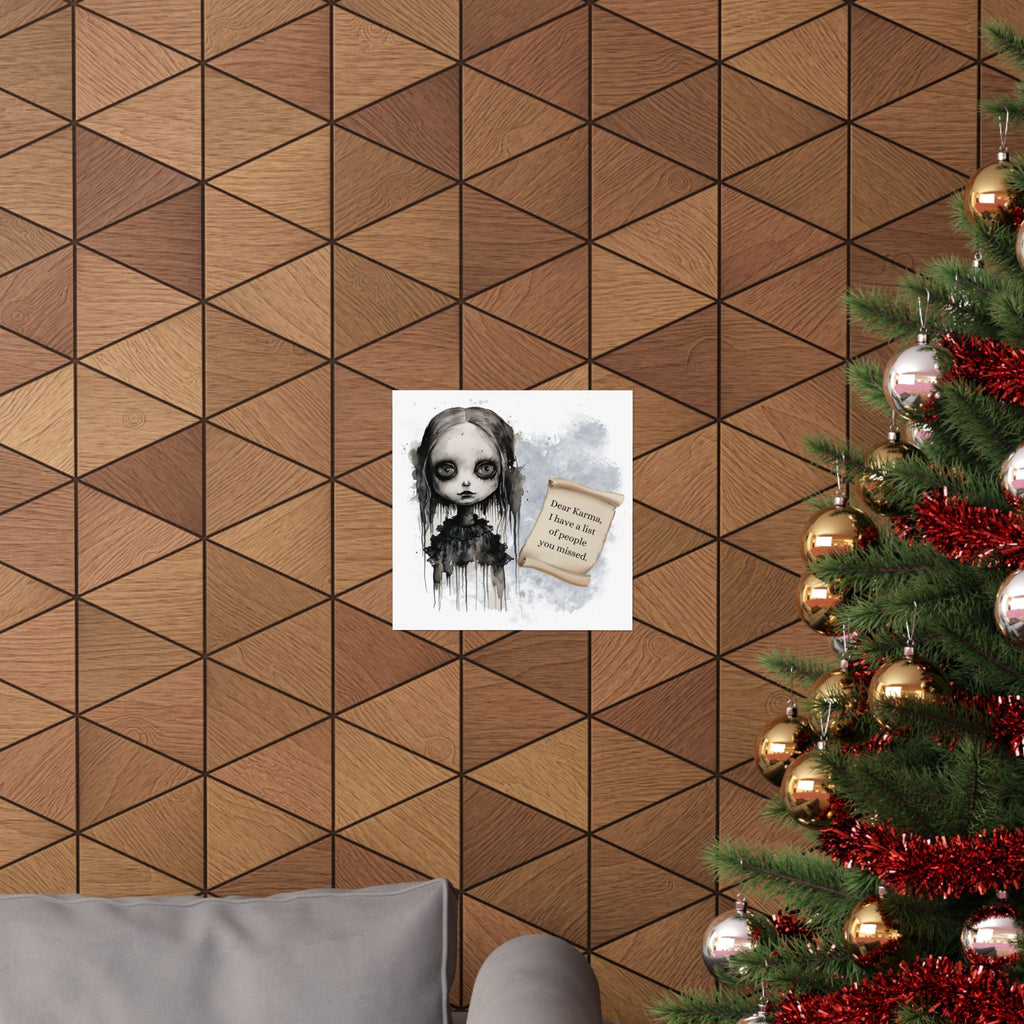Creepy Doll Poster, Dark Wall Decor, Unique Gift for Art Lovers, Home Aesthetic, Haunted House Decor, Halloween Decoration