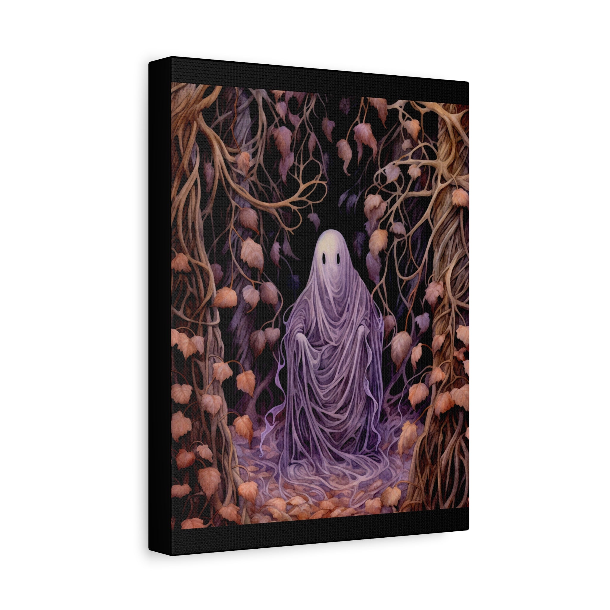 Mystical Ghost Art Canvas, Wall Decor, Haunted Home, Spooky Vibes, Halloween Decor, Unique Gift
