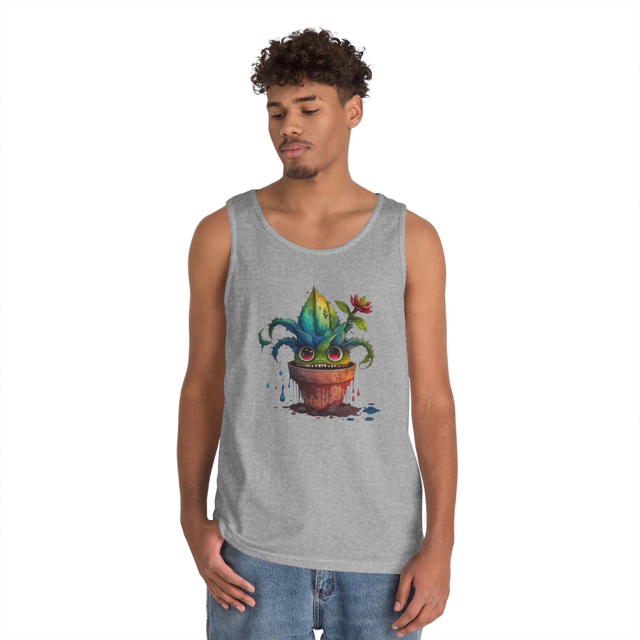 Creepy Garden Plant Tank Top – Fun Unisex Tee for Plant Lovers, Gardening Gift, Summer Wear, Eco-Friendly Fashion