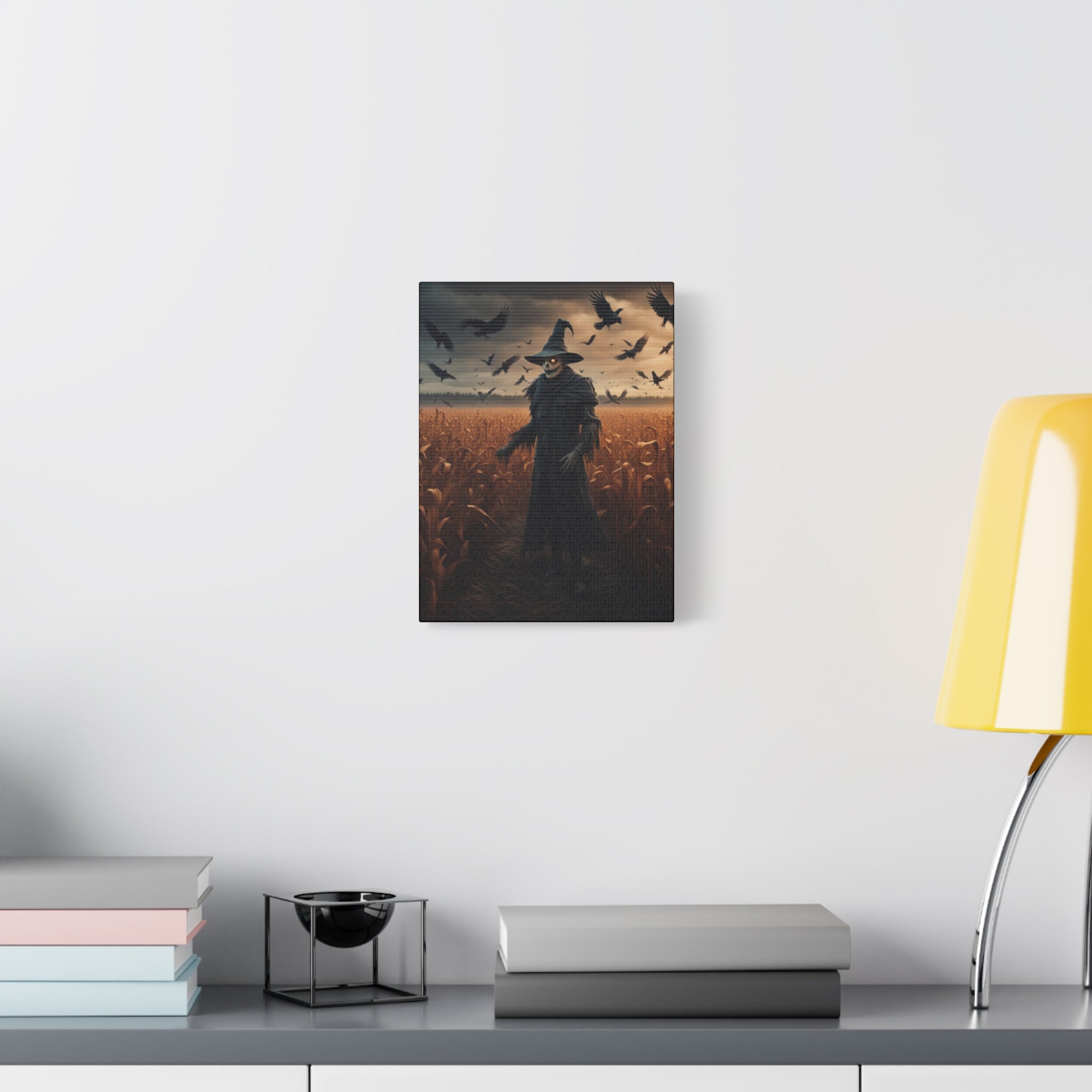 Brave Crows Canvas Art, Halloween Decor, Gothic Wall Art, Autumn Home Decor, Horror Art Print, Haunted House Decoration