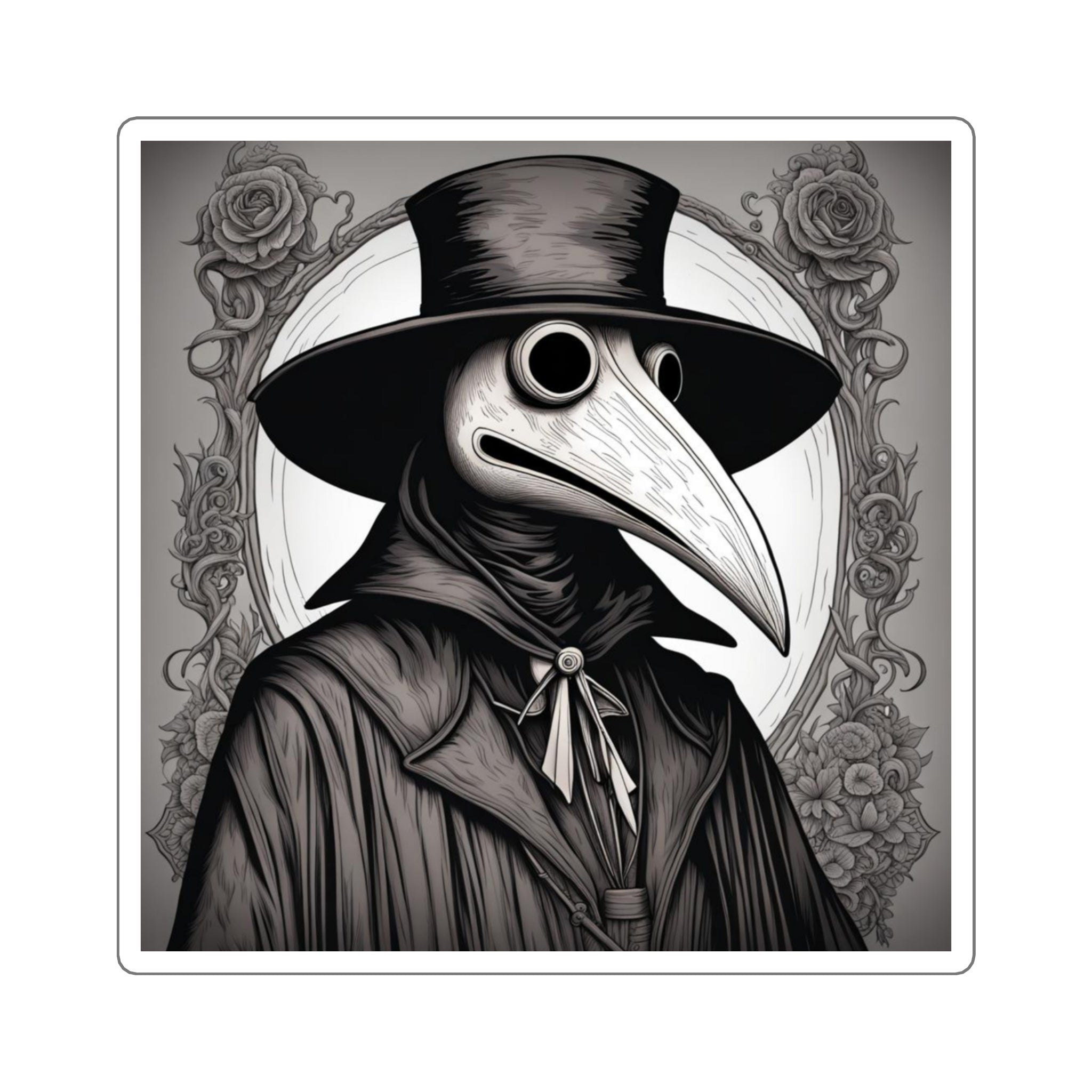 Mysterious Plague Doctor Stickers | Unique Vintage Art | Great for Laptops, Water Bottles, Journals, Gifts, Halloween