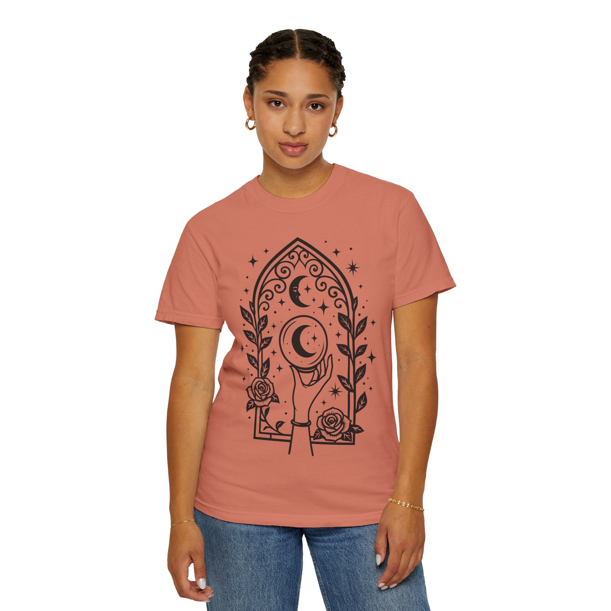 Gothic Arch Unisex T-Shirt | Celestial Graphic Tee, Gift for Astrology Lovers, Handmade Apparel for Everyday Wear, Spiritual Vibes