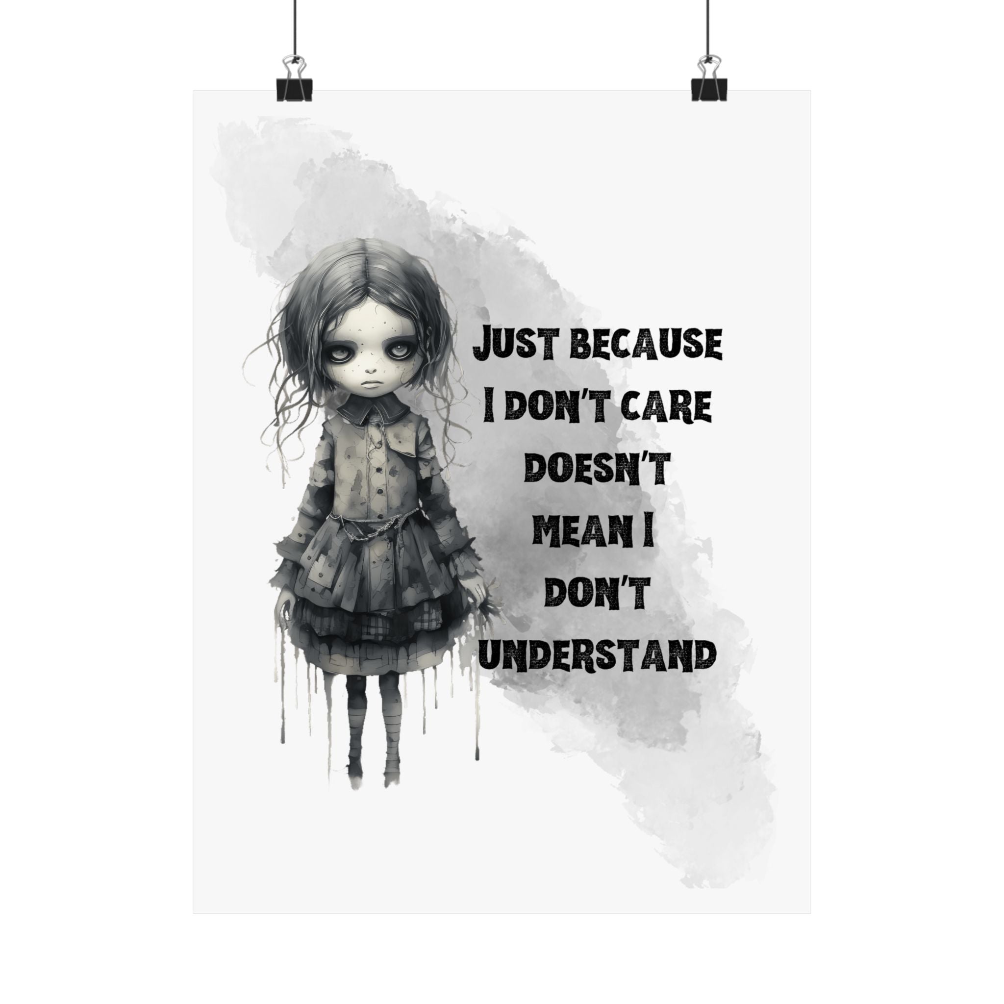 Creepy Doll Wall Art Print - Emotional Matte Vertical Posters, Home Decor, Unique Gifts, Room Aesthetics, Inspirational Art