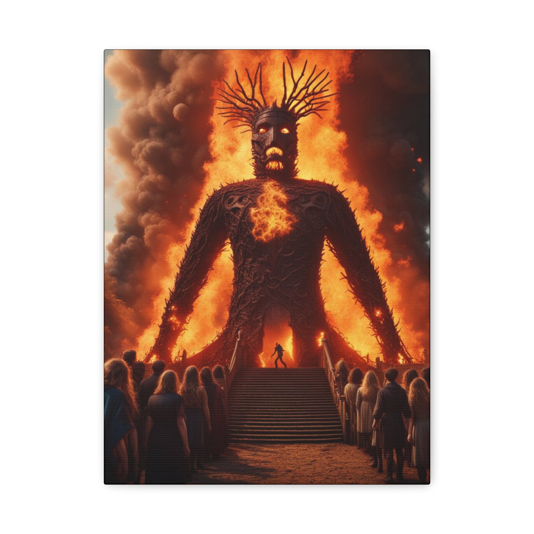 The Wicker Man Canvas Wall Art, Bohemian Decor, Gothic Art Print, Unique Home Decoration, Modern Art for Living Room