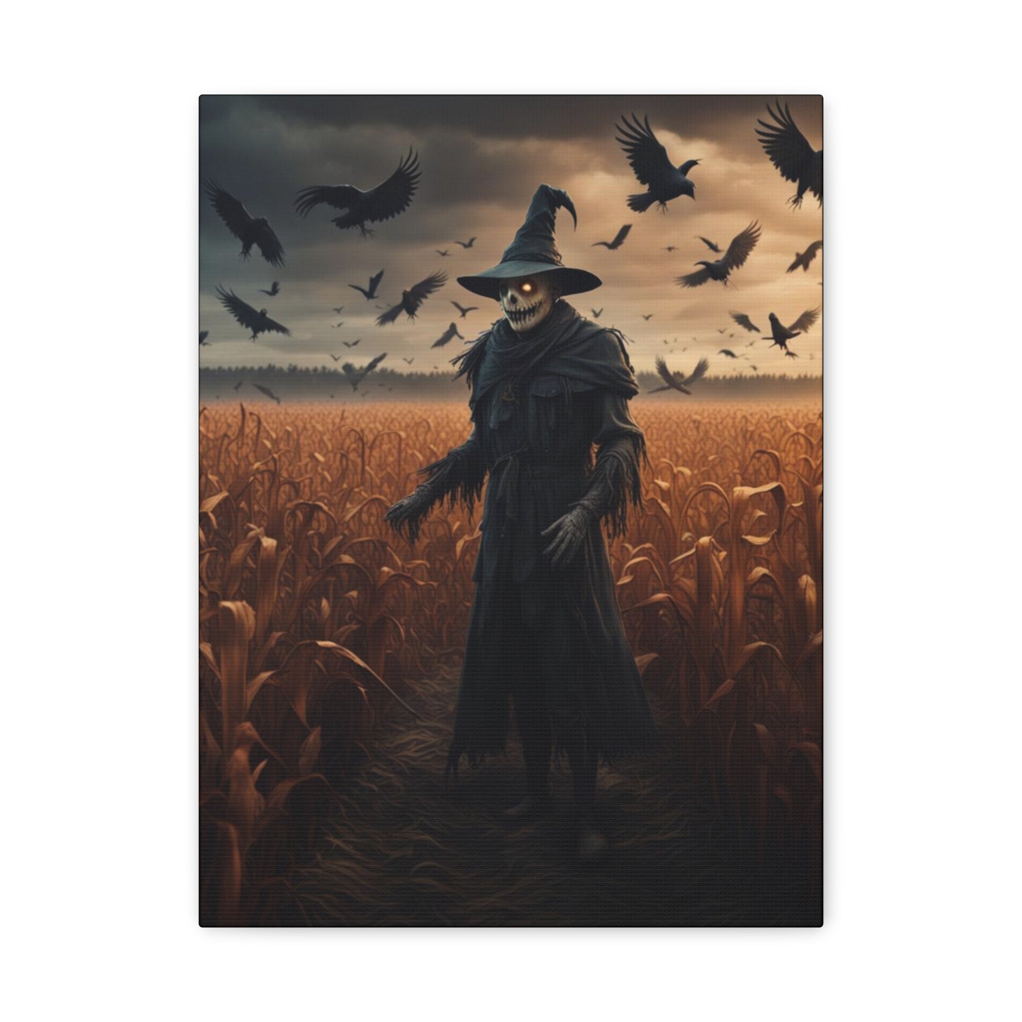 Brave Crows Canvas Art, Halloween Decor, Gothic Wall Art, Autumn Home Decor, Horror Art Print, Haunted House Decoration