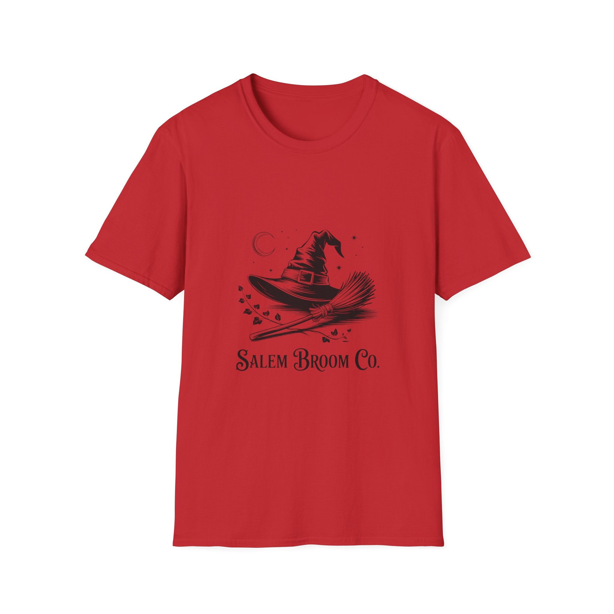 Salem Broom Co. Halloween T-Shirt | Unisex Softstyle Tee for Witch Lovers, Spooky Season, Unique Gift, Halloween Party Wear