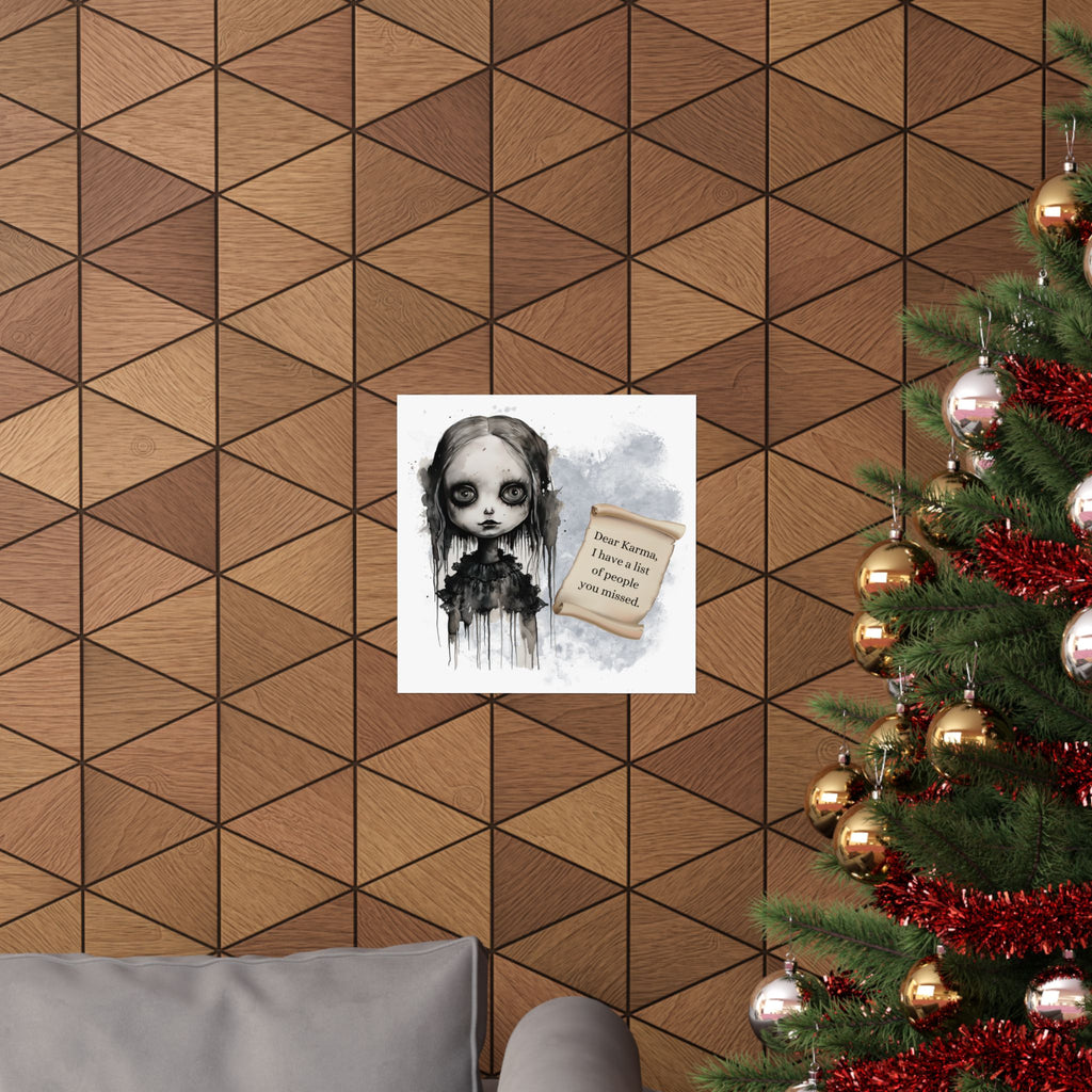 Creepy Doll Poster, Dark Wall Decor, Unique Gift for Art Lovers, Home Aesthetic, Haunted House Decor, Halloween Decoration