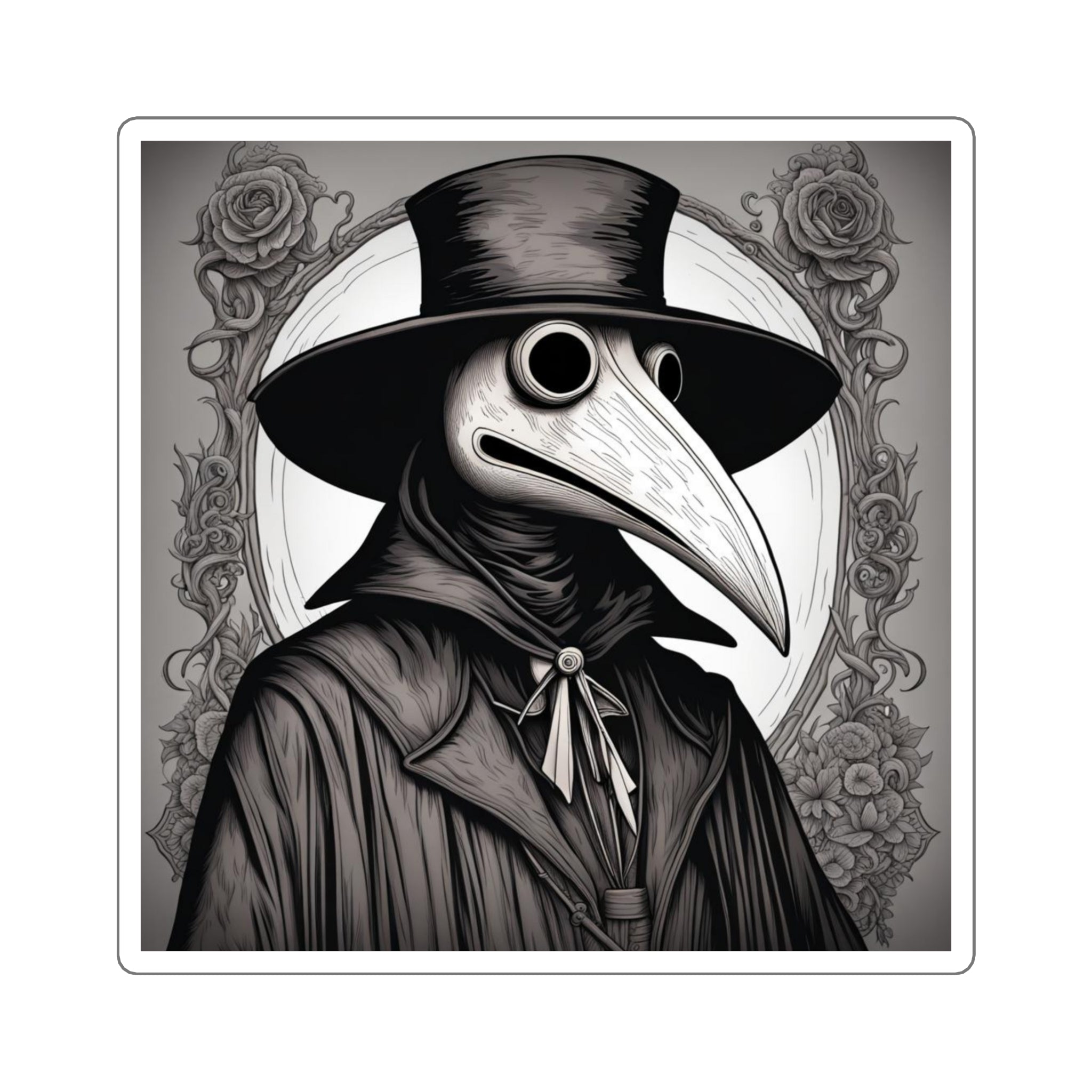 Mysterious Plague Doctor Stickers | Unique Vintage Art | Great for Laptops, Water Bottles, Journals, Gifts, Halloween