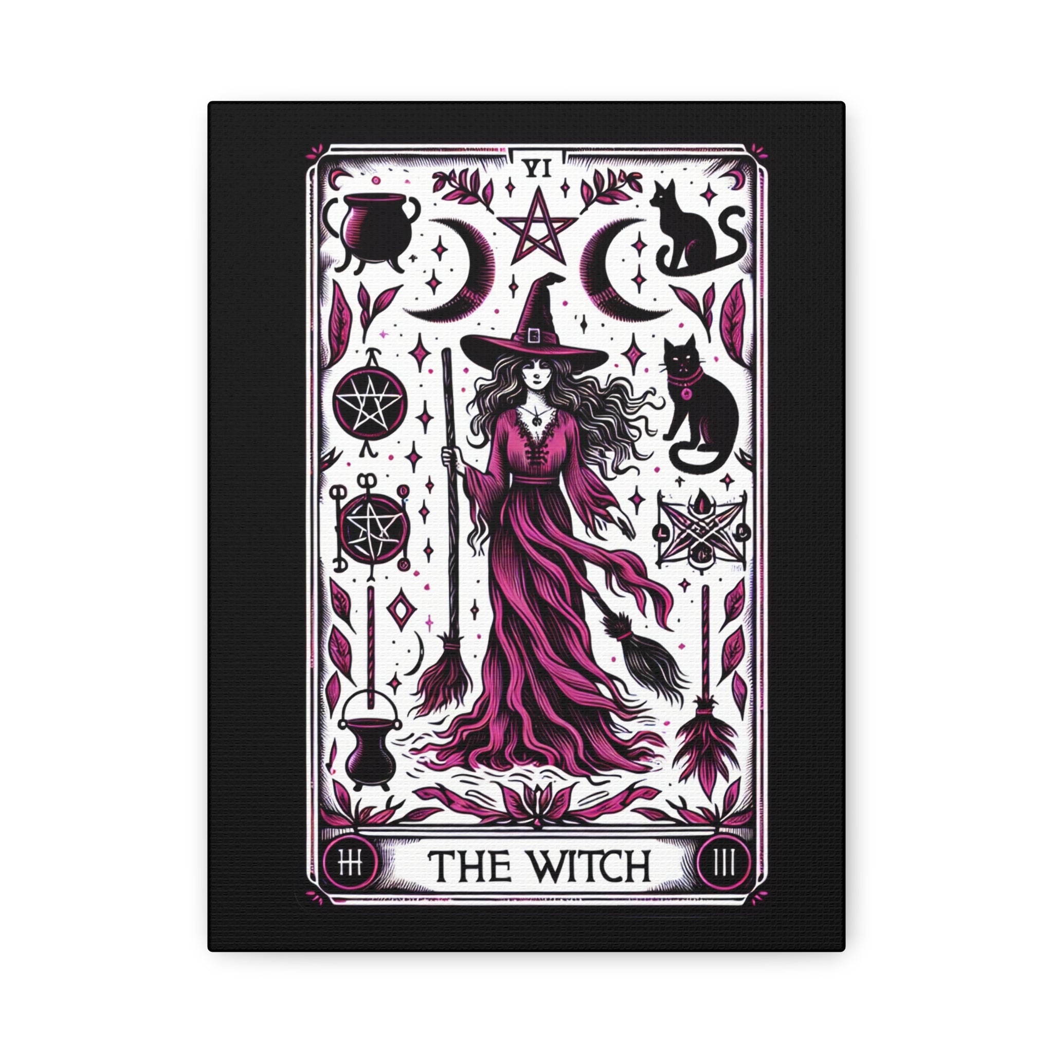 The Witch Tarot Card Canvas Art Print, Magical Decor, Wall Art for Home, Modern Witch Print, Gothic Aesthetic, Perfect Gift for Witch Lovers